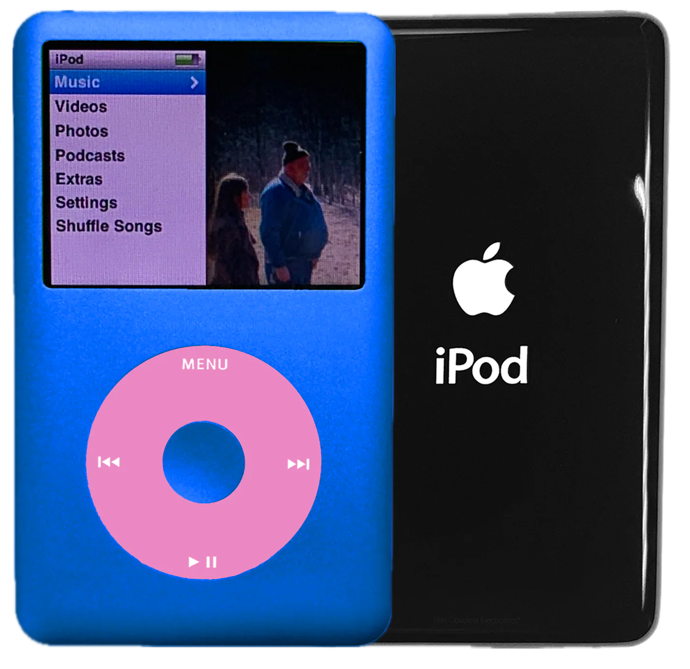 New Apple iPod Classic 6th & 7th Generation Blue Metal / Light Pink / Blue Metal (Black)