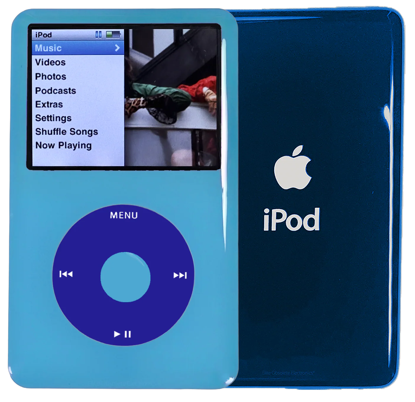 New Apple iPod Classic 6th & 7th Generation Blue Light Plastic / Blue / Blue Light Plastic (Aqua)