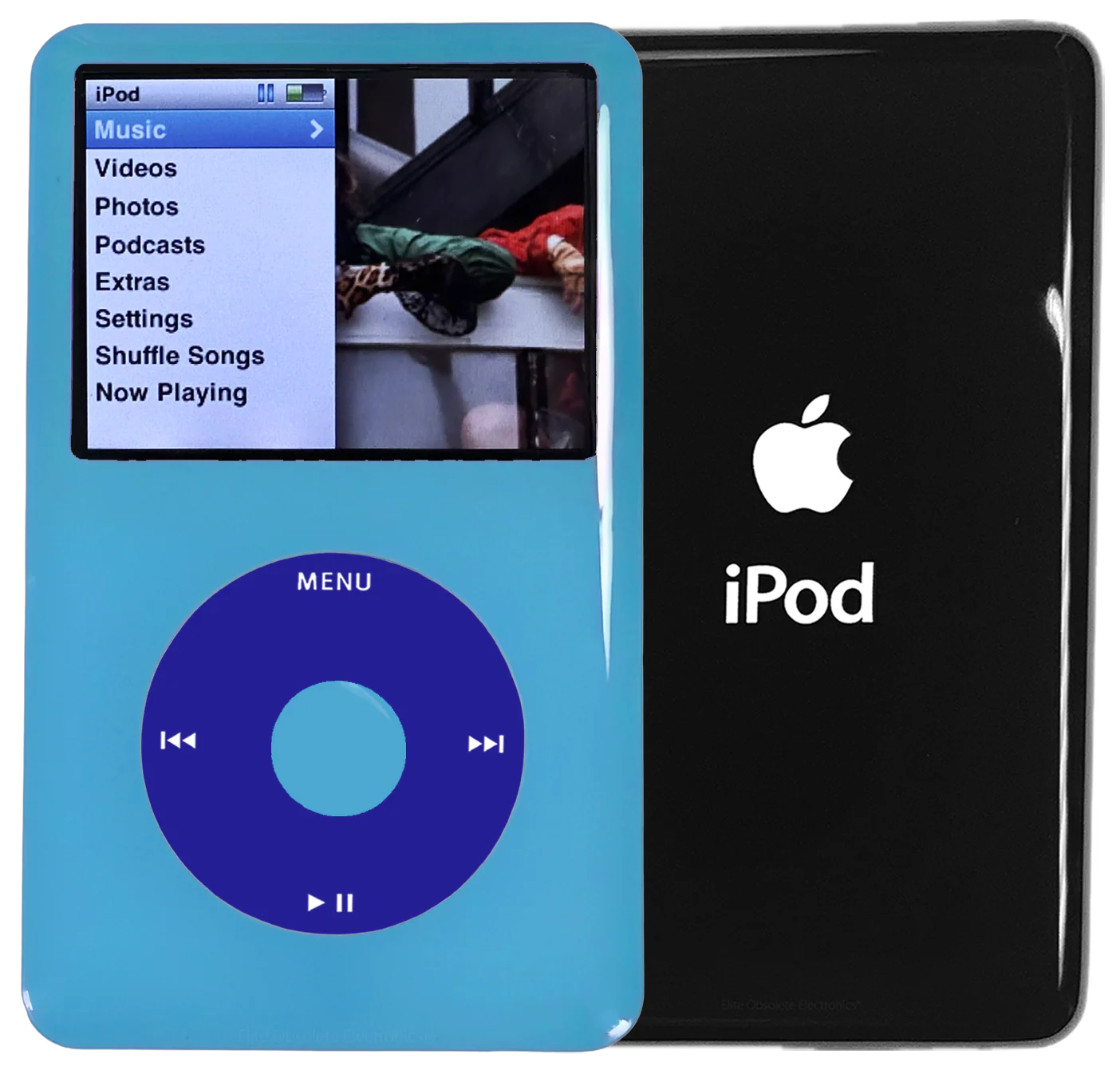 New Apple iPod Classic 6th & 7th Generation Blue Light Plastic / Blue / Blue Light Plastic (Black)