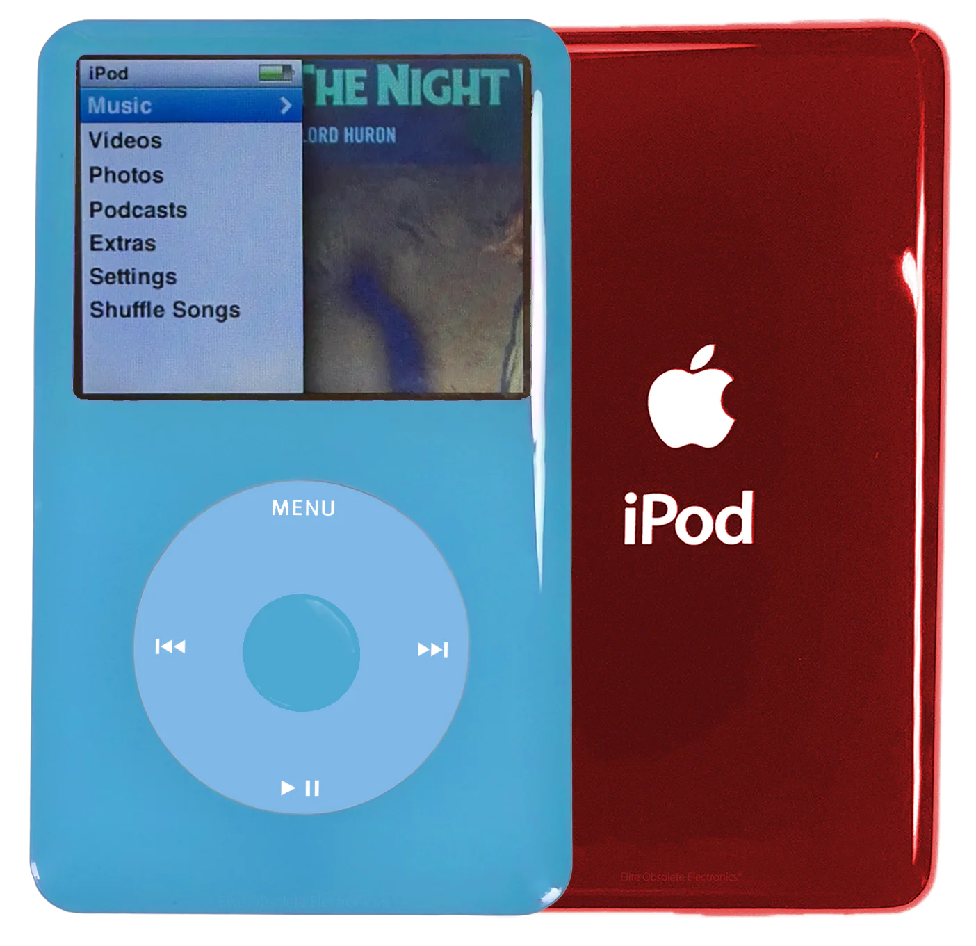 New Apple iPod Classic 6th & 7th Generation Blue Light Plastic / Light Blue / Blue Light Plastic (Sangria Red)