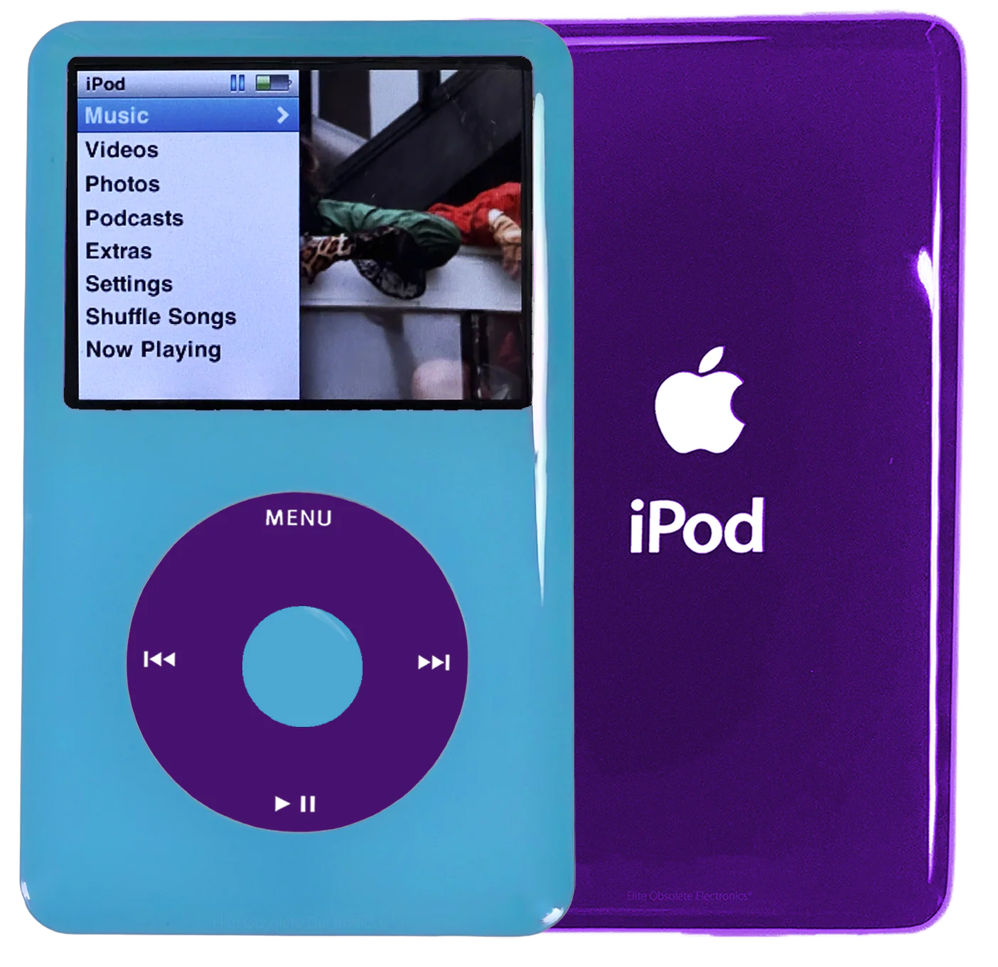 New Apple iPod Classic 6th & 7th Generation Blue Light Plastic / Purple / Blue Light Plastic (Midnight Purple)