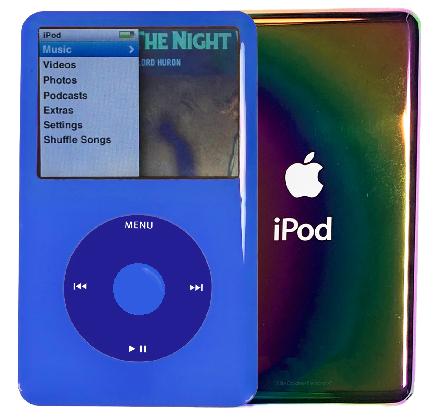 New Apple iPod Classic 6th & 7th Generation Blue Plastic / Blue / Blue Plastic (Rainbow)