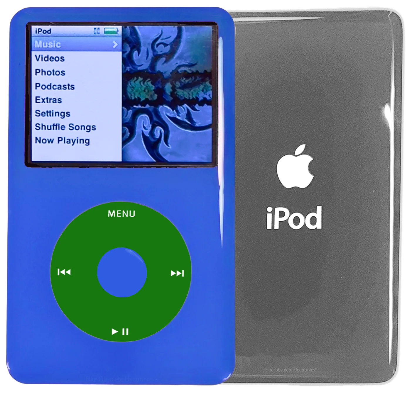 New Apple iPod Classic 6th & 7th Generation Blue Plastic / Green / Blue Plastic (Silver)