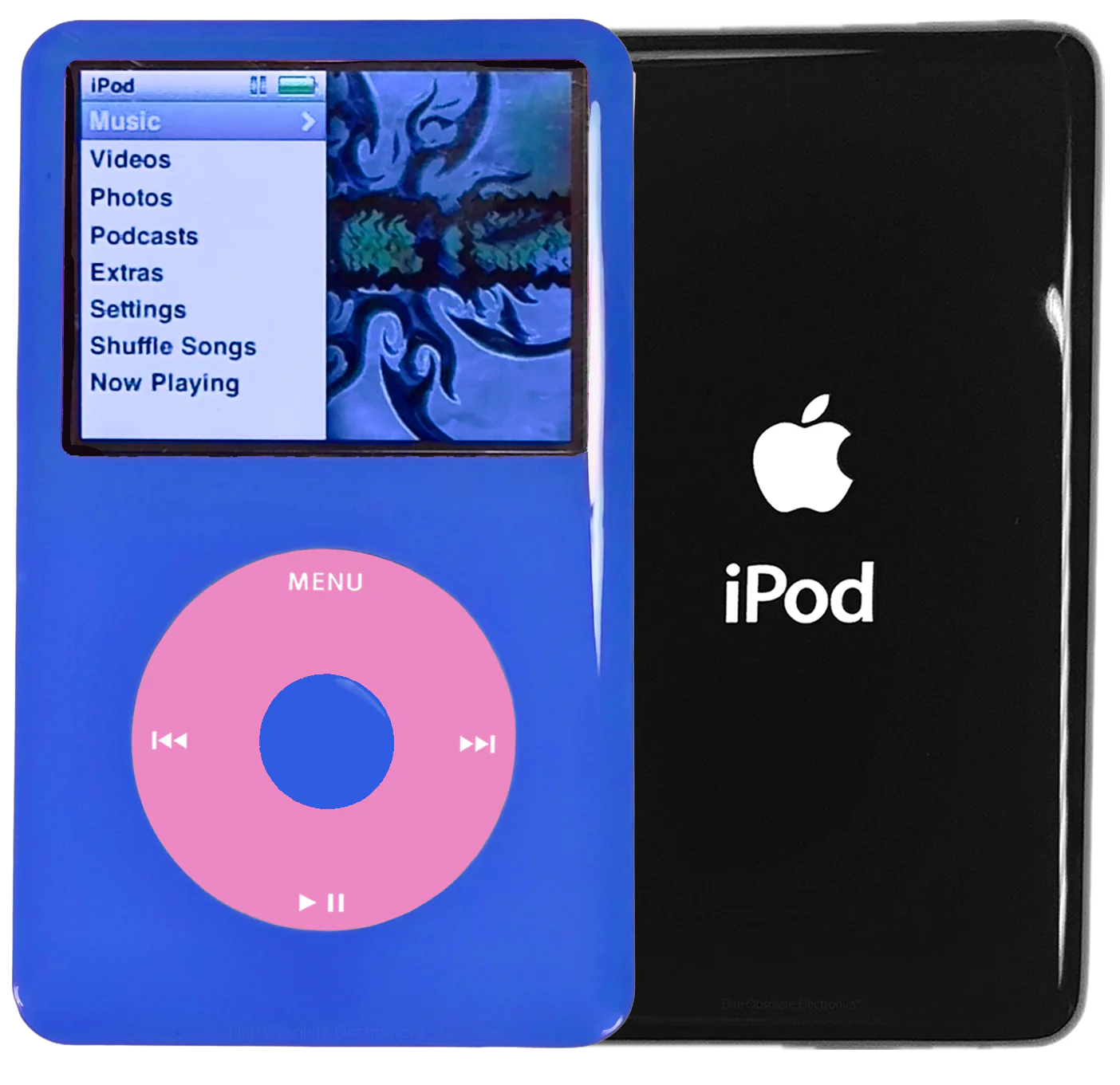 New Apple iPod Classic 6th & 7th Generation Blue Plastic / Light Pink / Blue Plastic (Black)