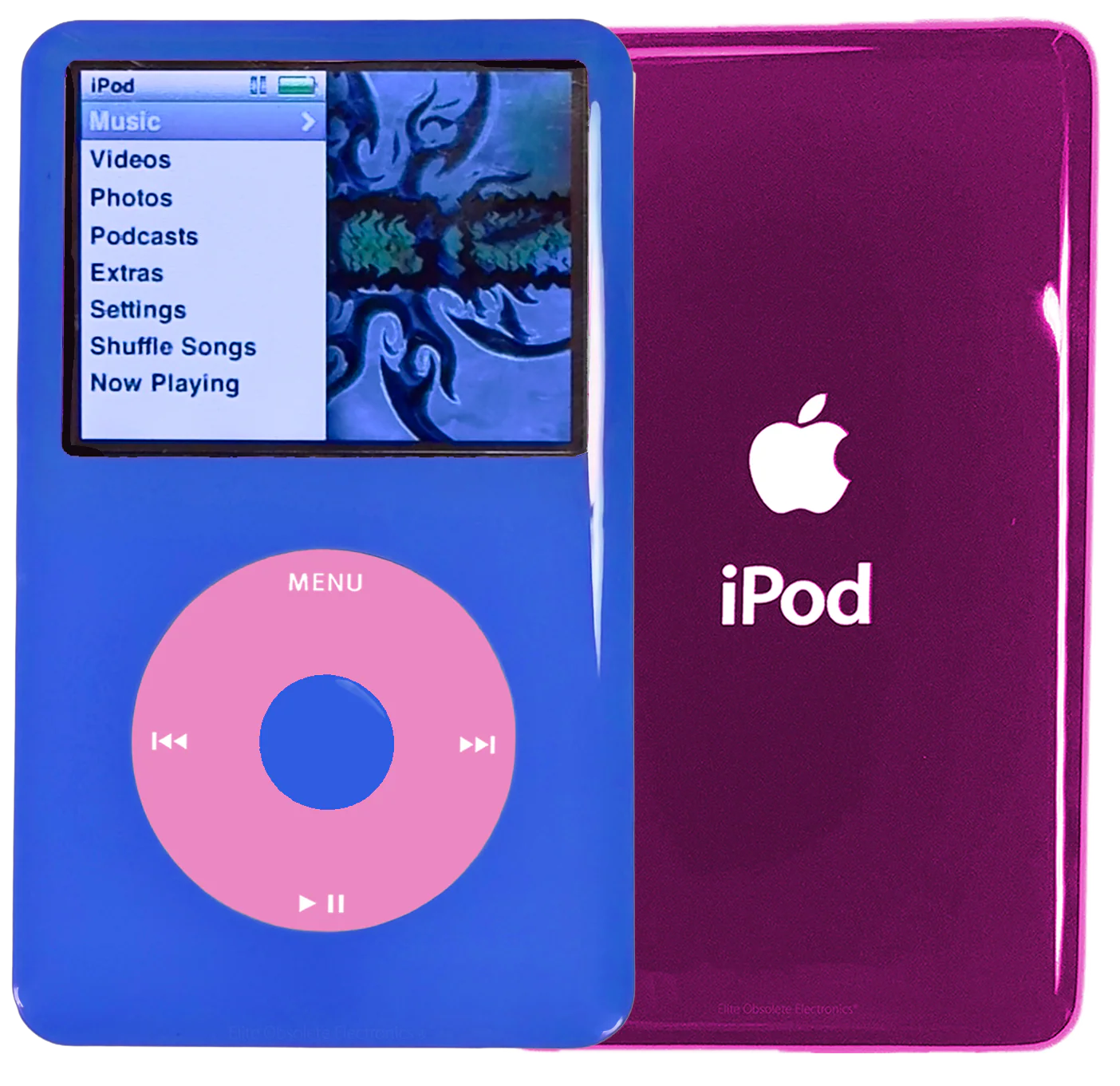 New Apple iPod Classic 6th & 7th Generation Blue Plastic / Light Pink / Blue Plastic (Hyper Pink)