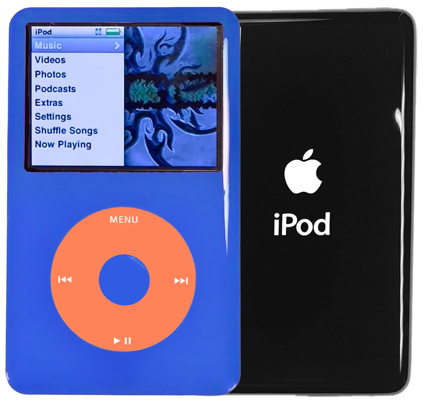 New Apple iPod Classic 6th & 7th Generation Blue Plastic / Orange / Blue Plastic (Black)