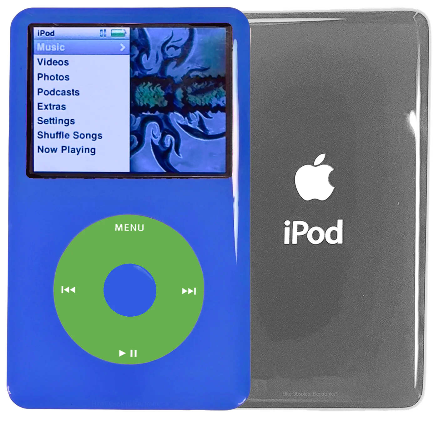 New Apple iPod Classic 6th & 7th Generation Blue Plastic / Light Green / Blue Plastic (Silver)