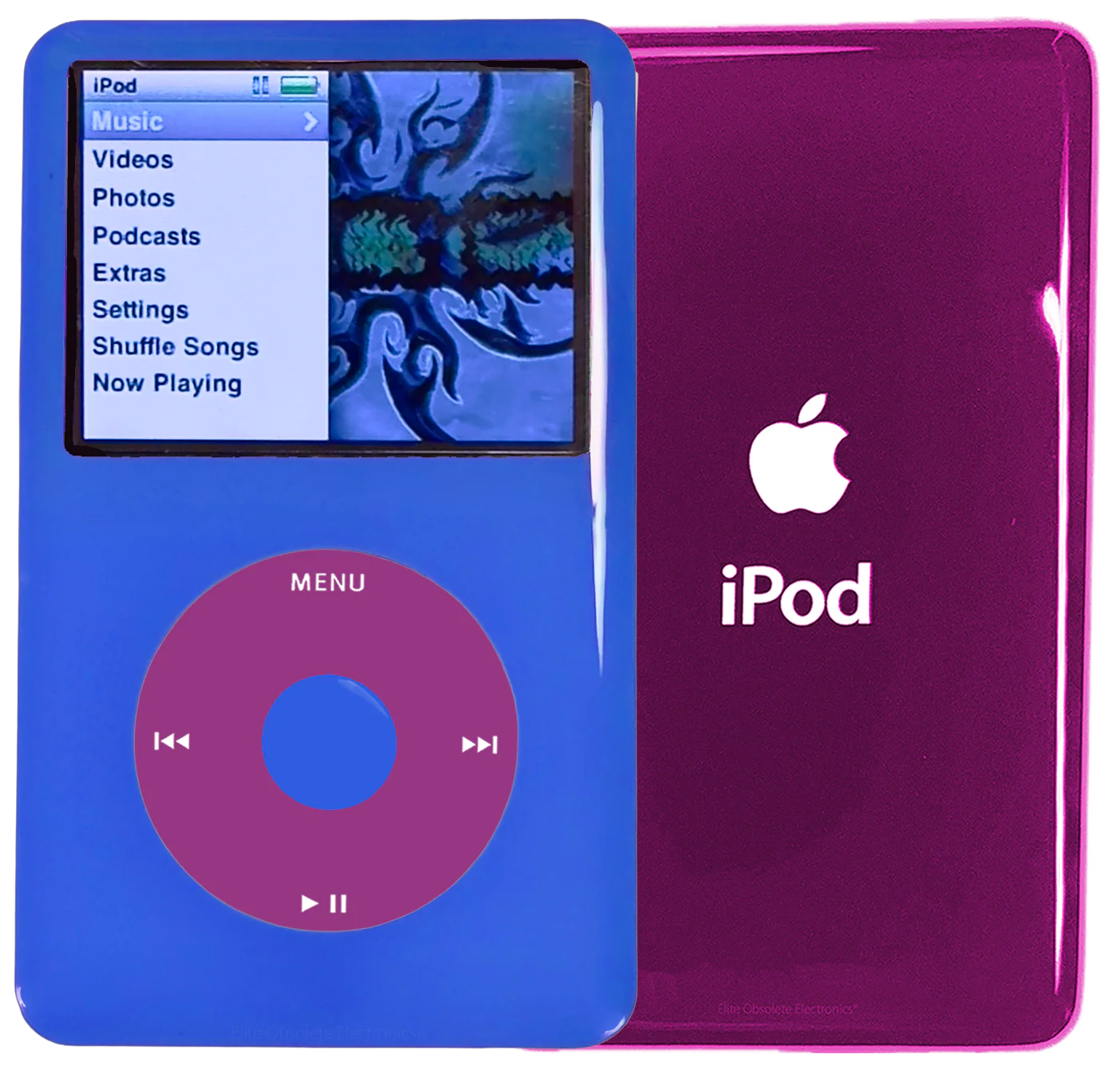 New Apple iPod Classic 6th & 7th Generation Blue Plastic / Pink / Blue Plastic (Hyper Pink)