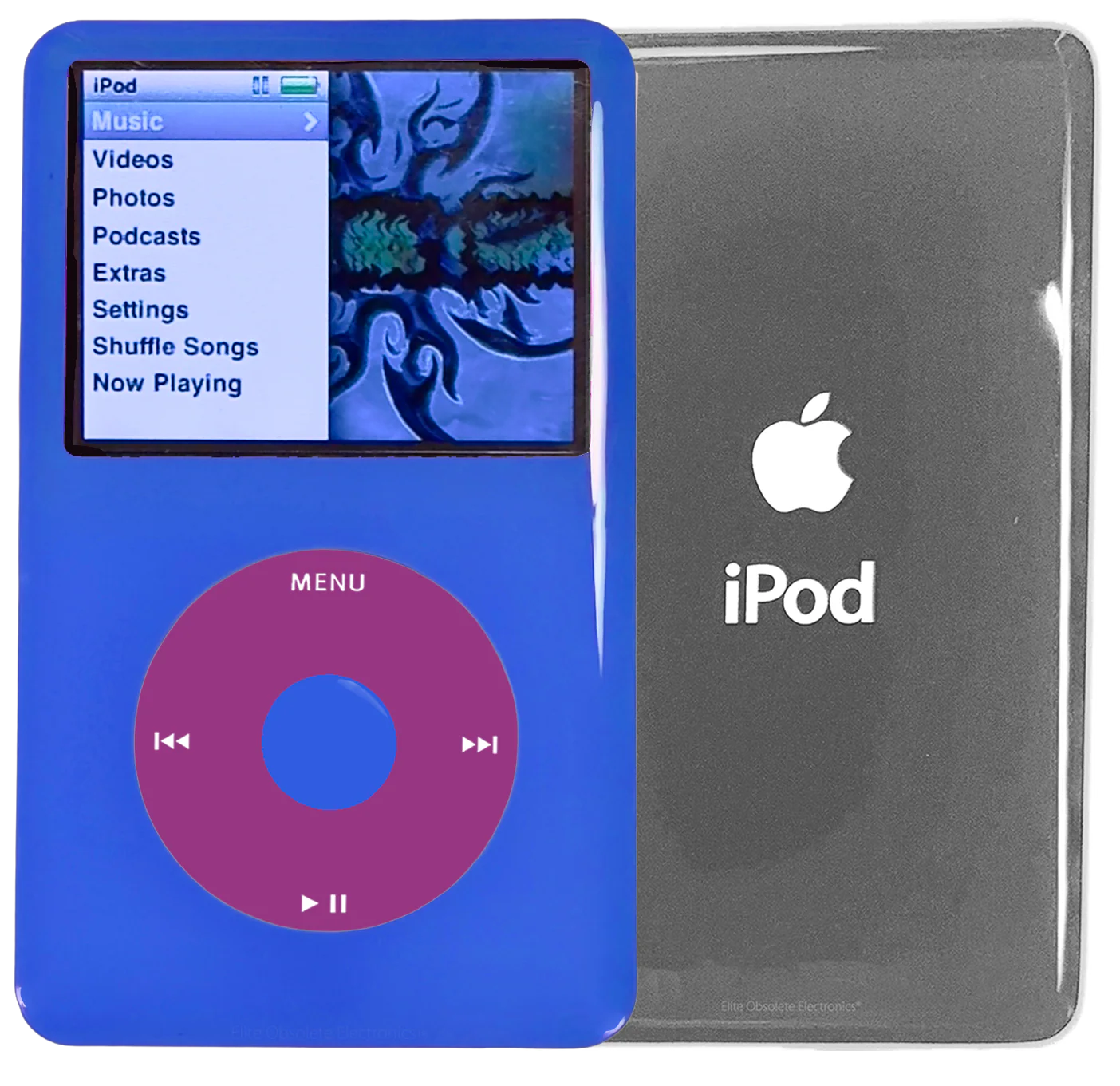 New Apple iPod Classic 6th & 7th Generation Blue Plastic / Pink / Blue Plastic (Silver)
