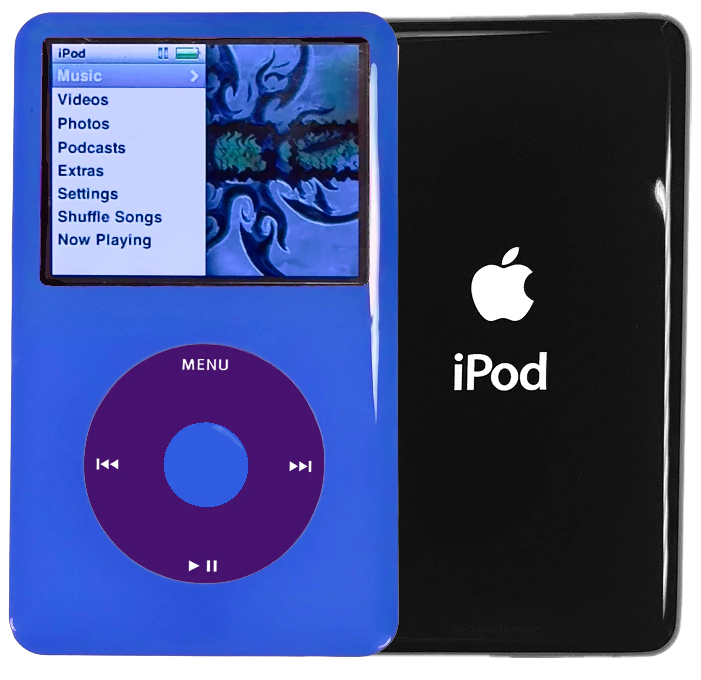 New Apple iPod Classic 6th & 7th Generation Blue Plastic / Purple / Blue Plastic (Black)