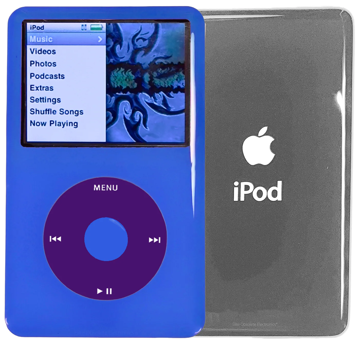 New Apple iPod Classic 6th & 7th Generation Blue Plastic / Purple / Blue Plastic (Silver)