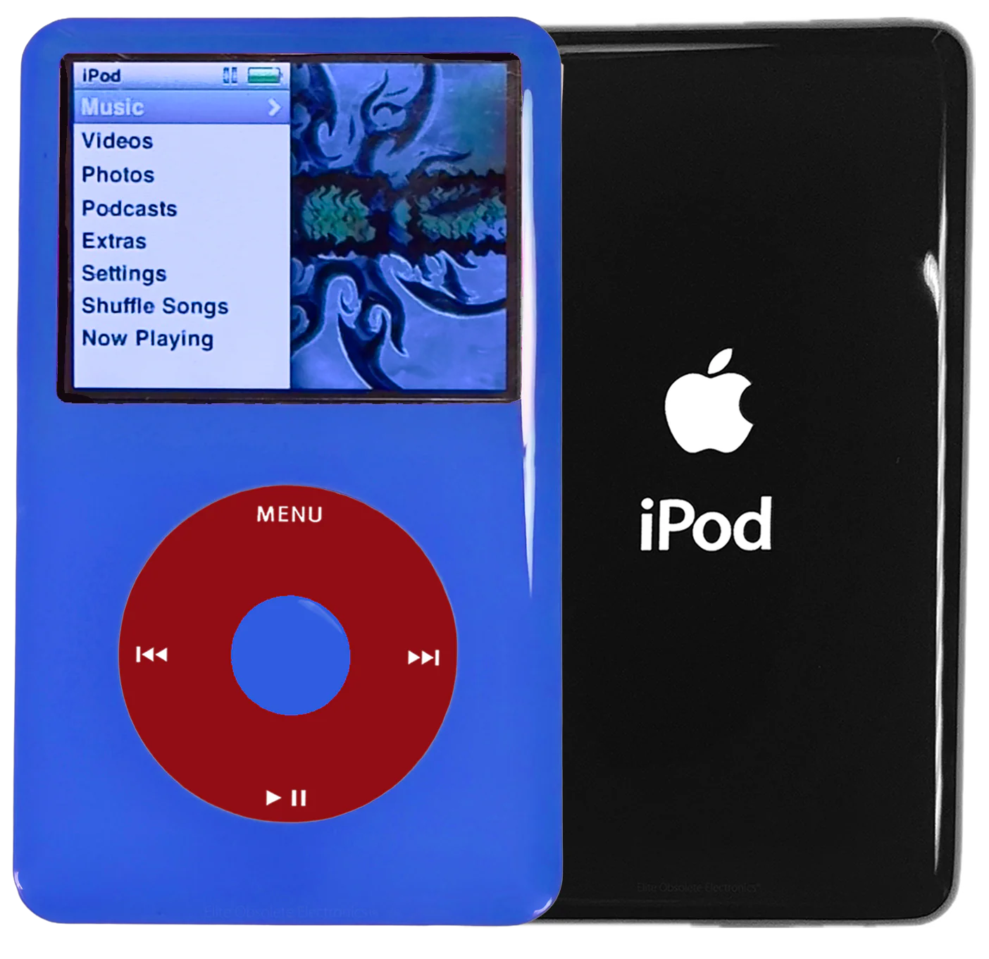 New Apple iPod Classic 6th & 7th Generation Blue Plastic / Red / Blue Plastic (Black)