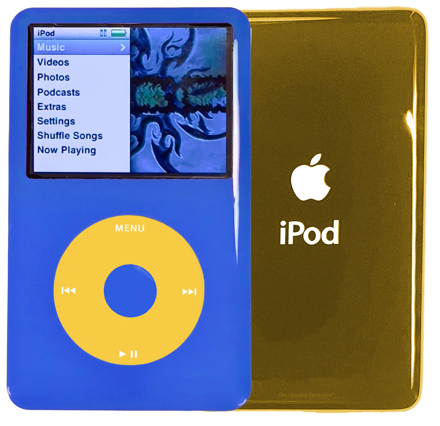 New Apple iPod Classic 6th & 7th Generation Blue Plastic / Yellow / Blue Plastic (Gold)