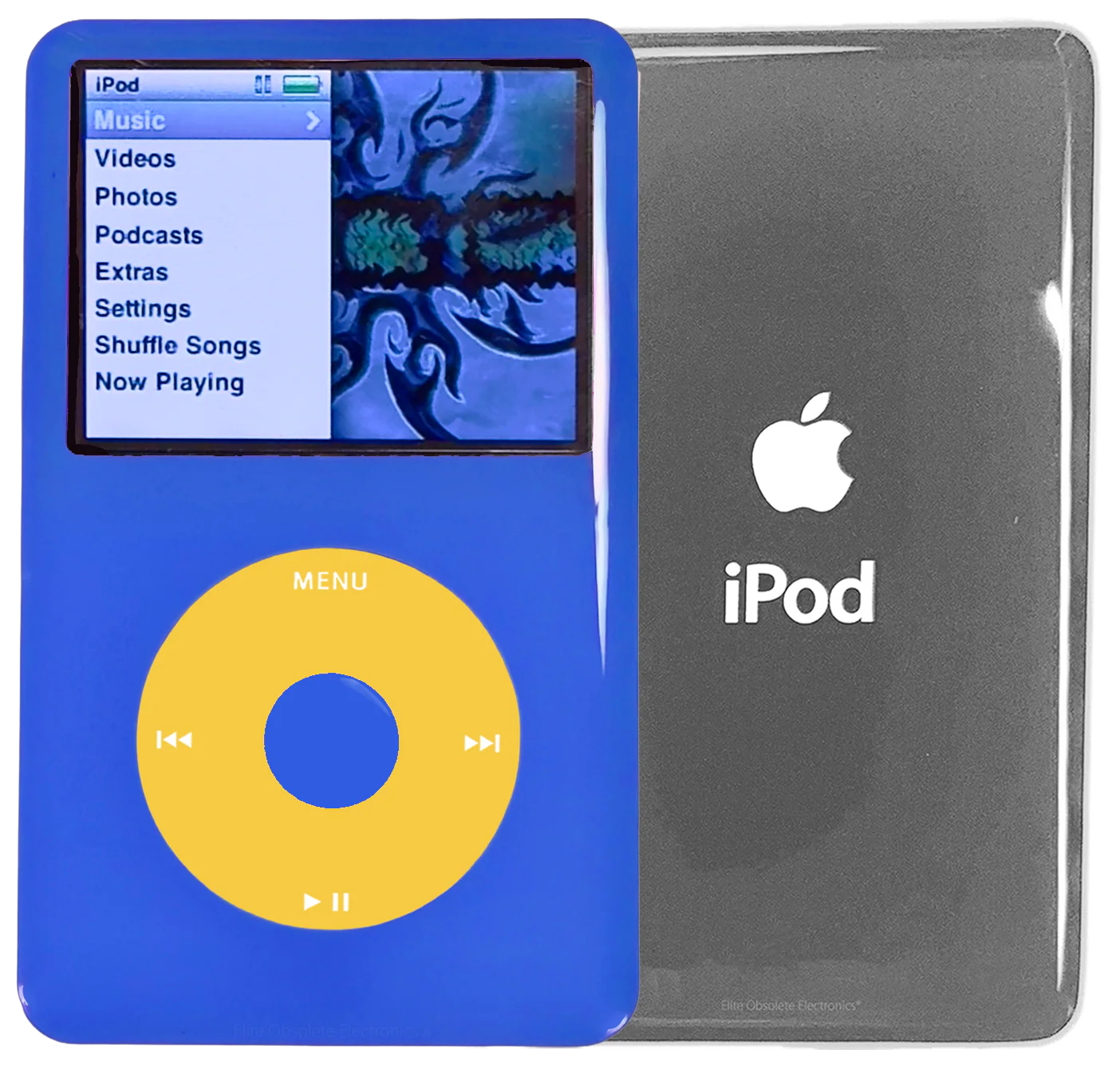 New Apple iPod Classic 6th & 7th Generation Blue Plastic / Yellow / Blue Plastic (Silver)