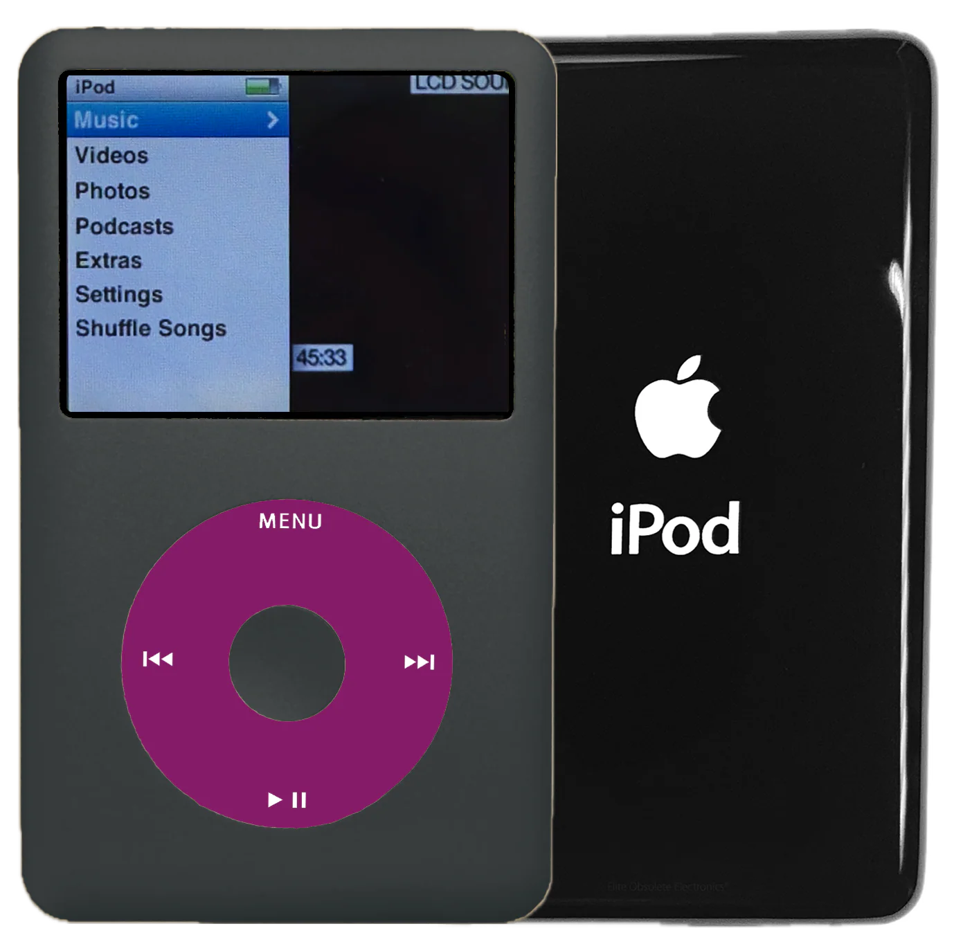 New Apple iPod Classic 6th & 7th Generation Charcoal Grey Metal / Pink / Charcoal Grey Metal (Black)