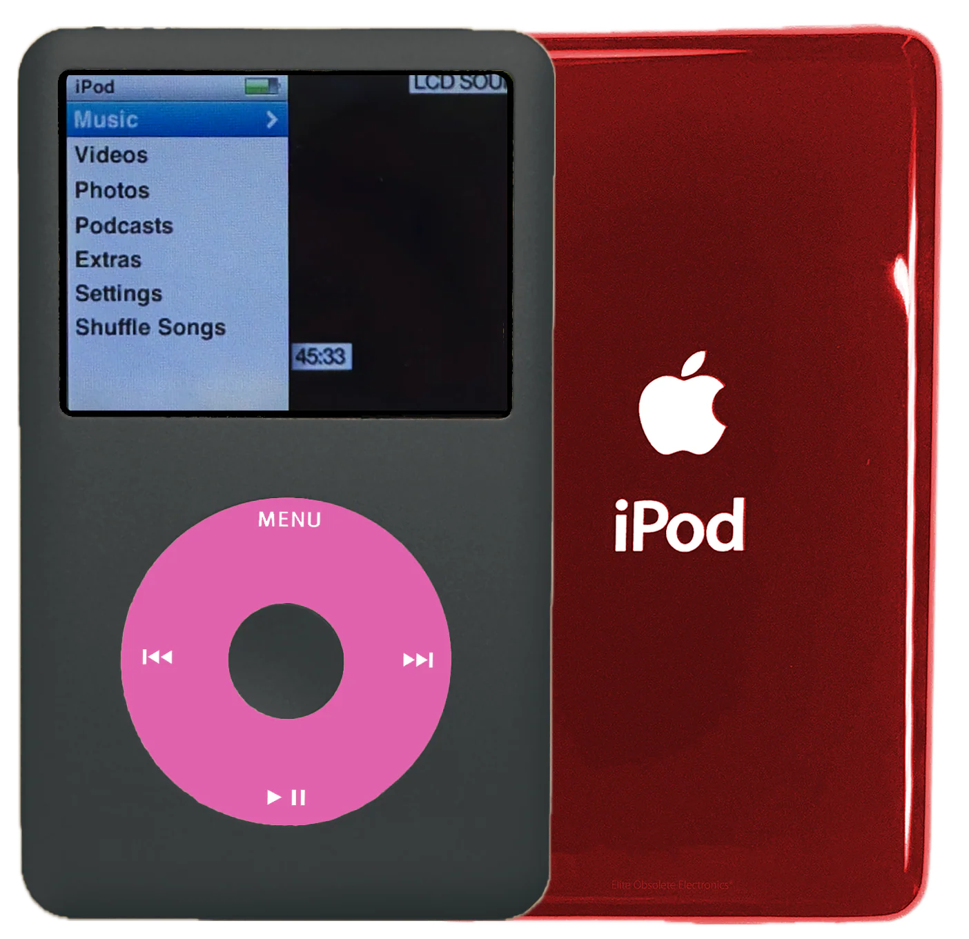 New Apple iPod Classic 6th & 7th Generation Charcoal Grey / Light Pink / Charcoal Grey (Sangria Red)