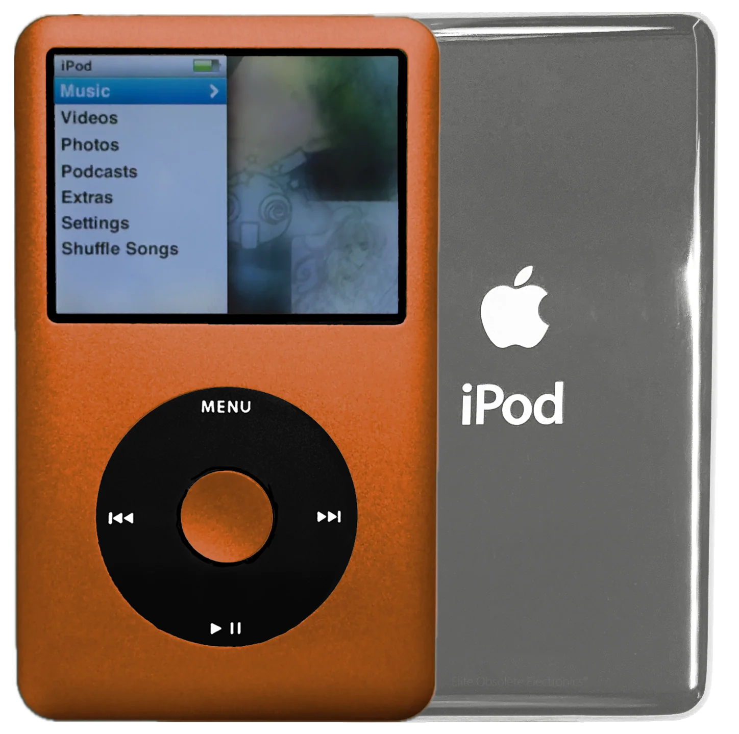 New Apple iPod Classic 6th & 7th Generation Cosmic Orange Metal / Black / Cosmic Orange Metal (Silver)