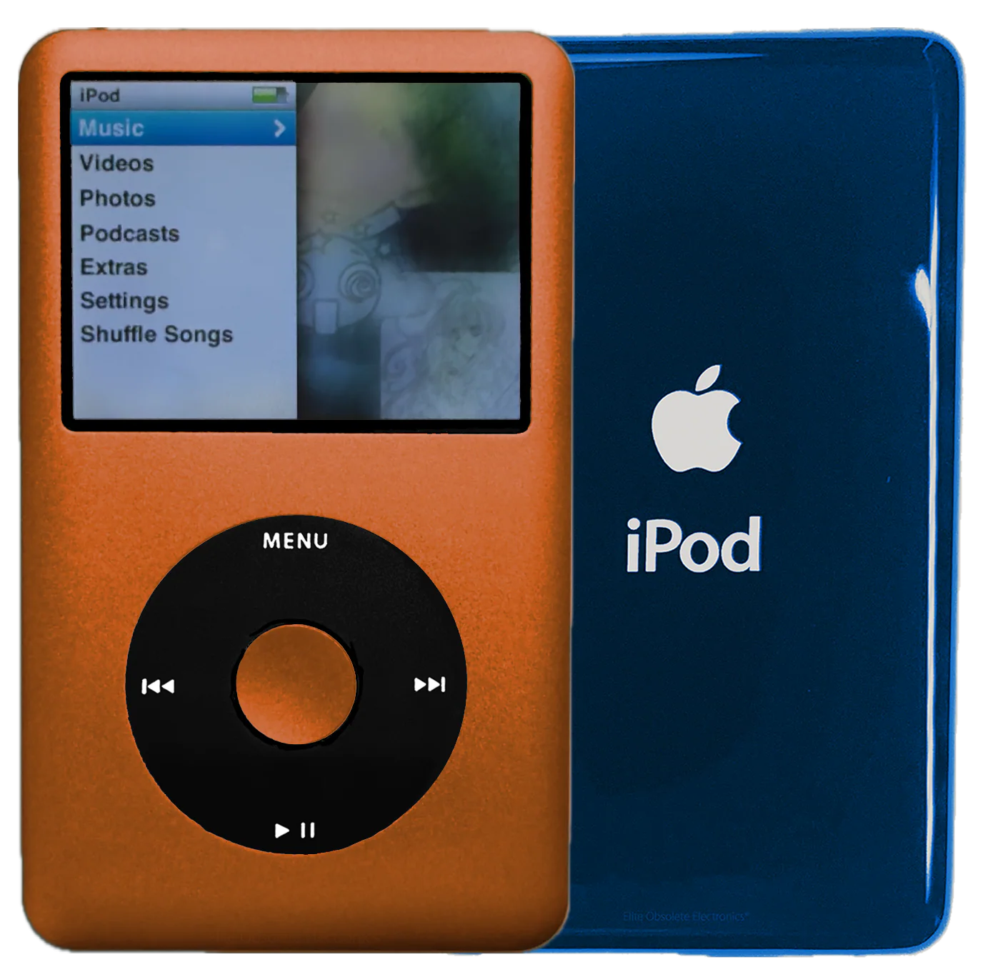 New Apple iPod Classic 6th & 7th Generation Cosmic Orange Metal / Black / Cosmic Orange Metal (Aqua)
