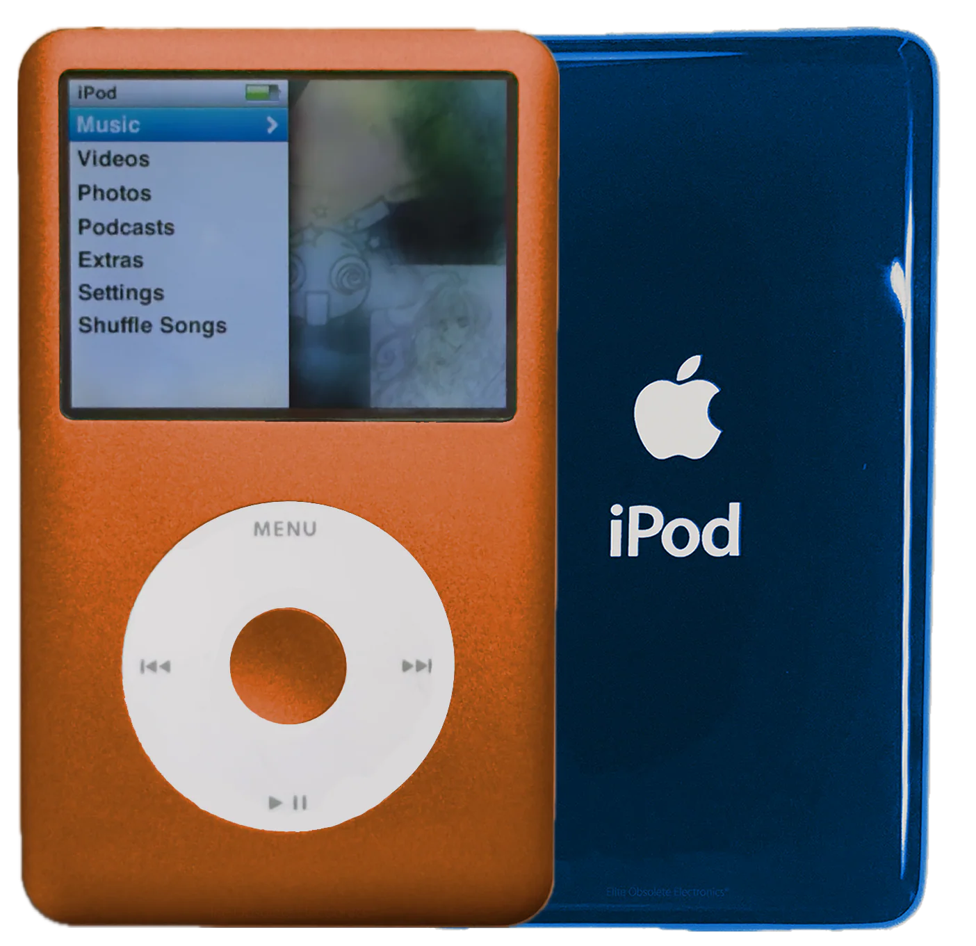 New Apple iPod Classic 6th & 7th Generation Cosmic Orange Metal / White / Cosmic Orange Metal (Aqua)