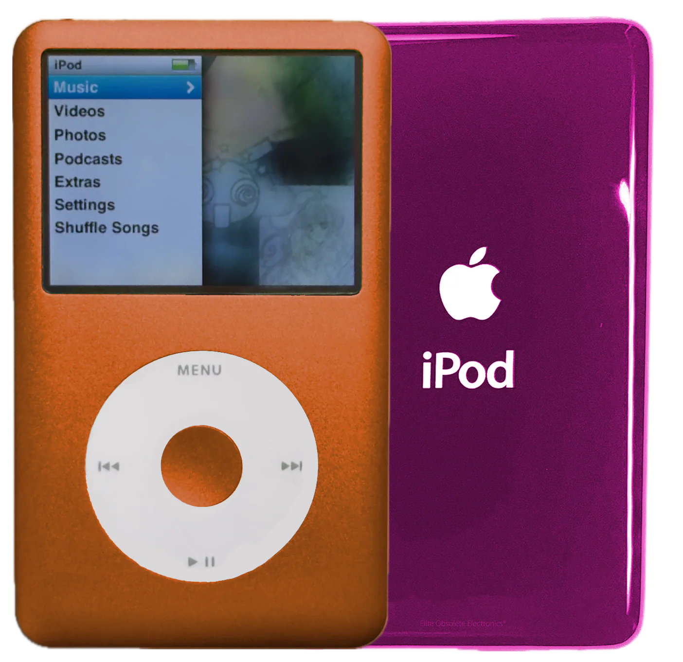 New Apple iPod Classic 6th & 7th Generation Cosmic Orange Metal / White / Cosmic Orange Metal (Hyper Pink)