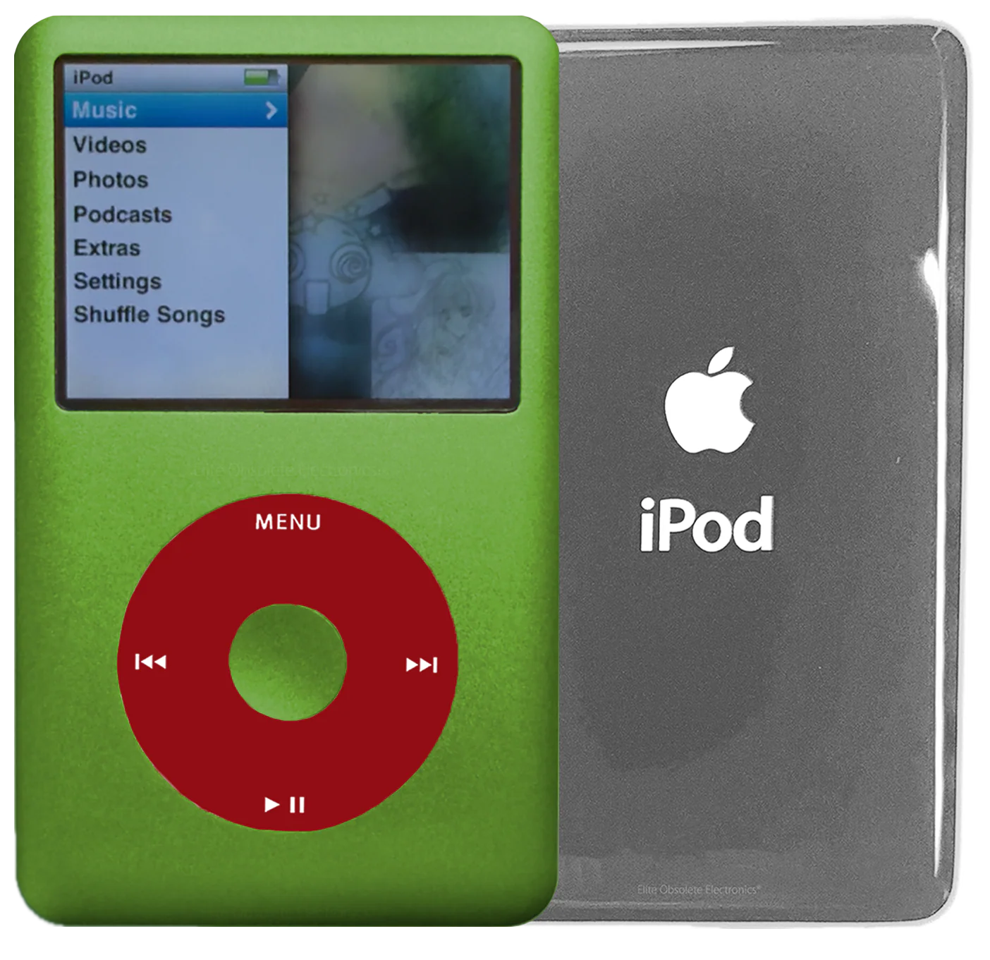 New Apple iPod Classic 6th & 7th Generation Lime Green Metal / Red / Lime Green Metal (Silver)