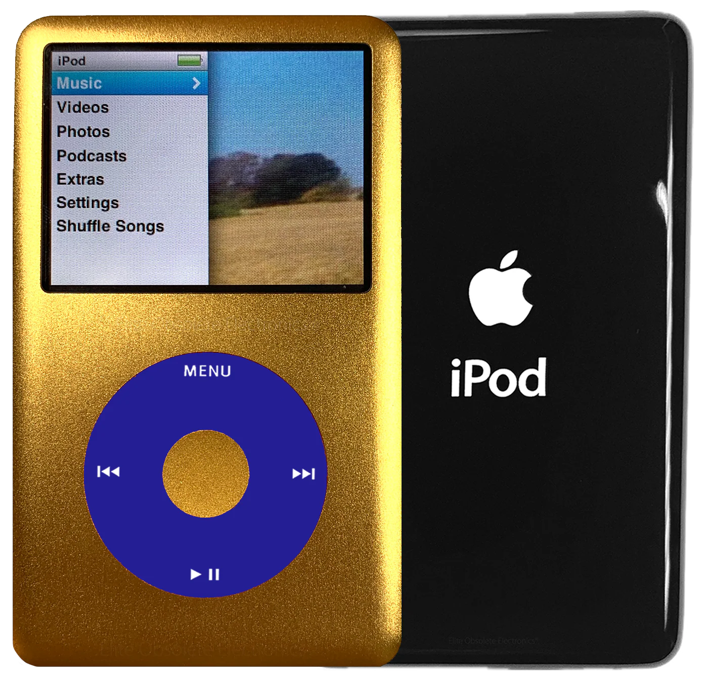 New Apple iPod Classic 6th & 7th Generation Gold Metal / Blue / Gold Metal (Black)