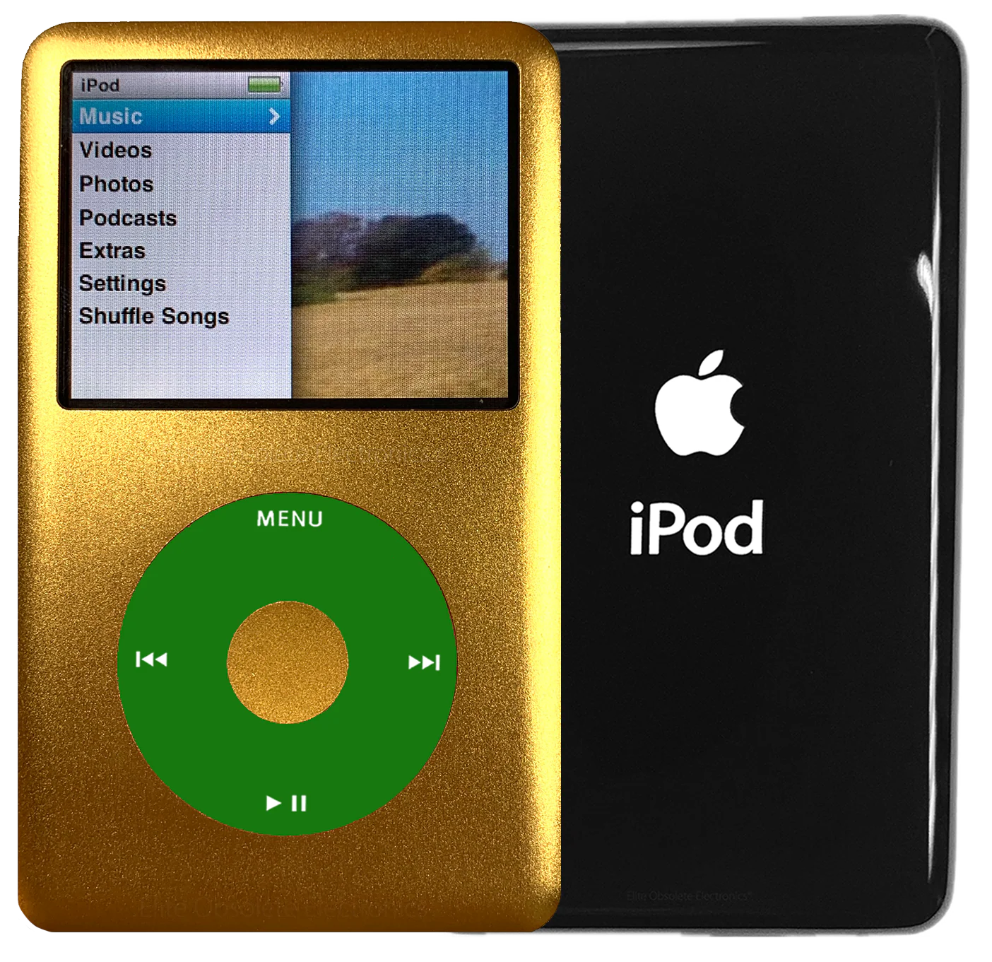 New Apple iPod Classic 6th & 7th Generation Gold Metal / Green / Gold Metal (Black)