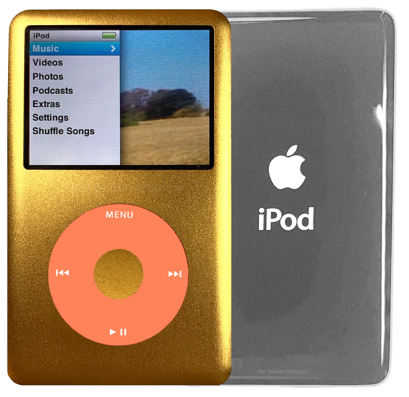 New Apple iPod Classic 6th & 7th Generation Gold Metal / Orange / Gold Metal (Silver)