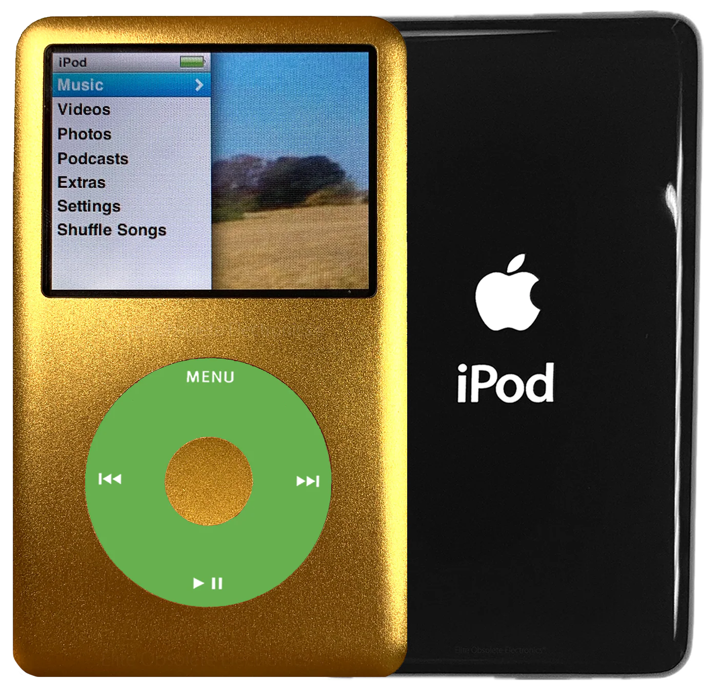 New Apple iPod Classic 6th & 7th Generation Gold Metal / Light Green / Gold Metal (Black)