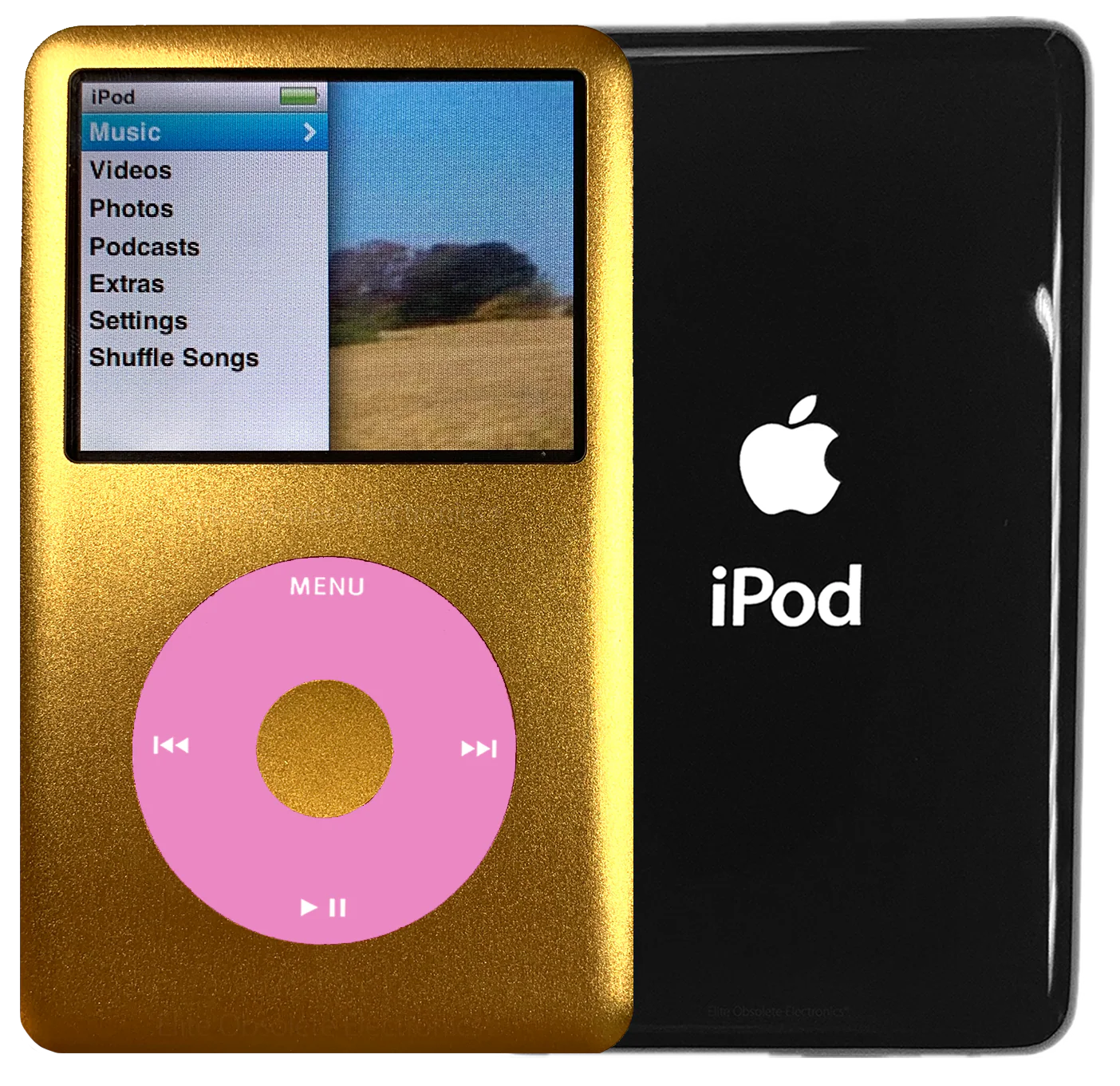 New Apple iPod Classic 6th & 7th Generation Gold Metal / Light Pink / Gold Metal (Black)