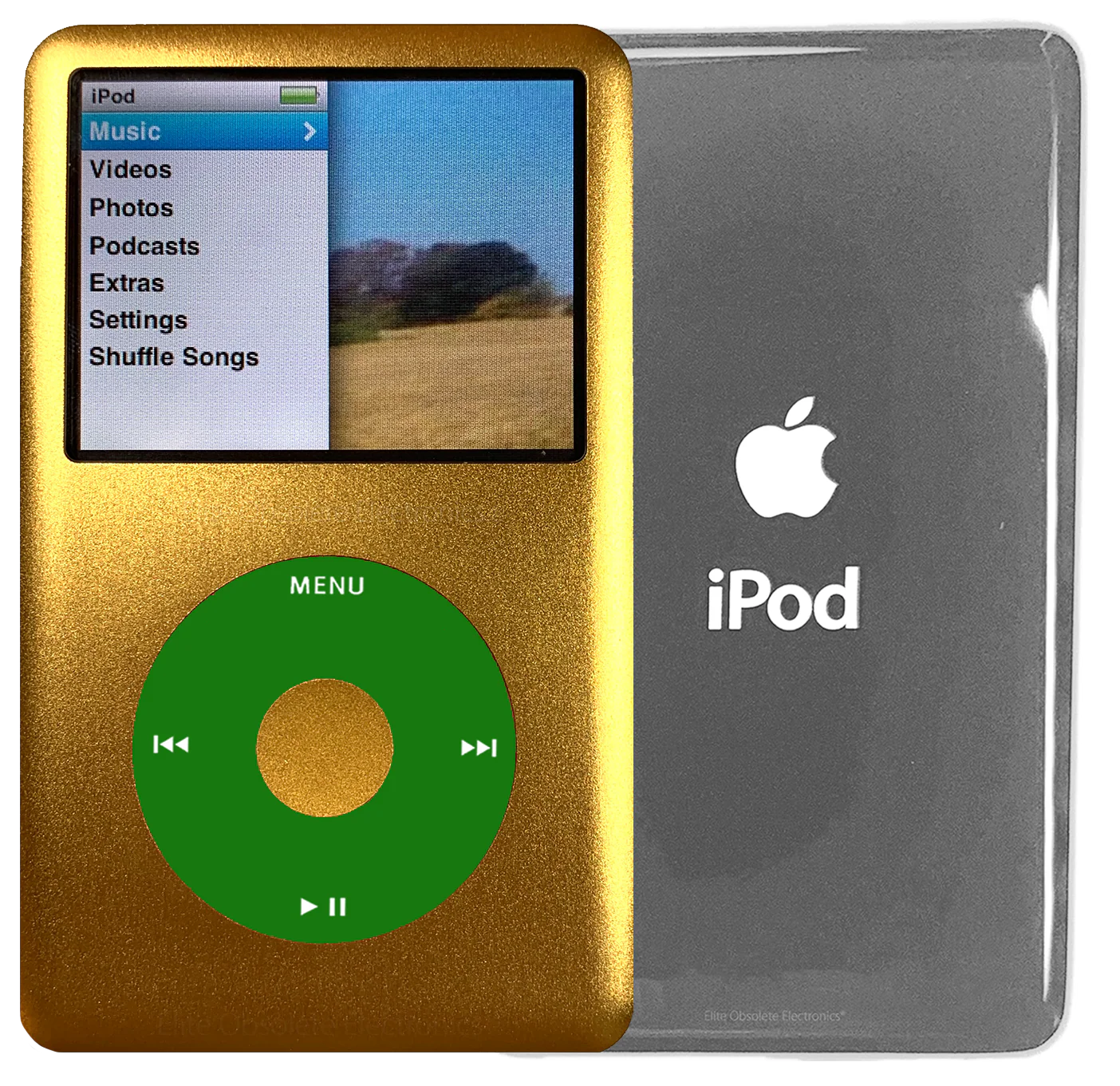 New Apple iPod Classic 6th & 7th Generation Gold Metal / Green / Gold Metal (Silver)