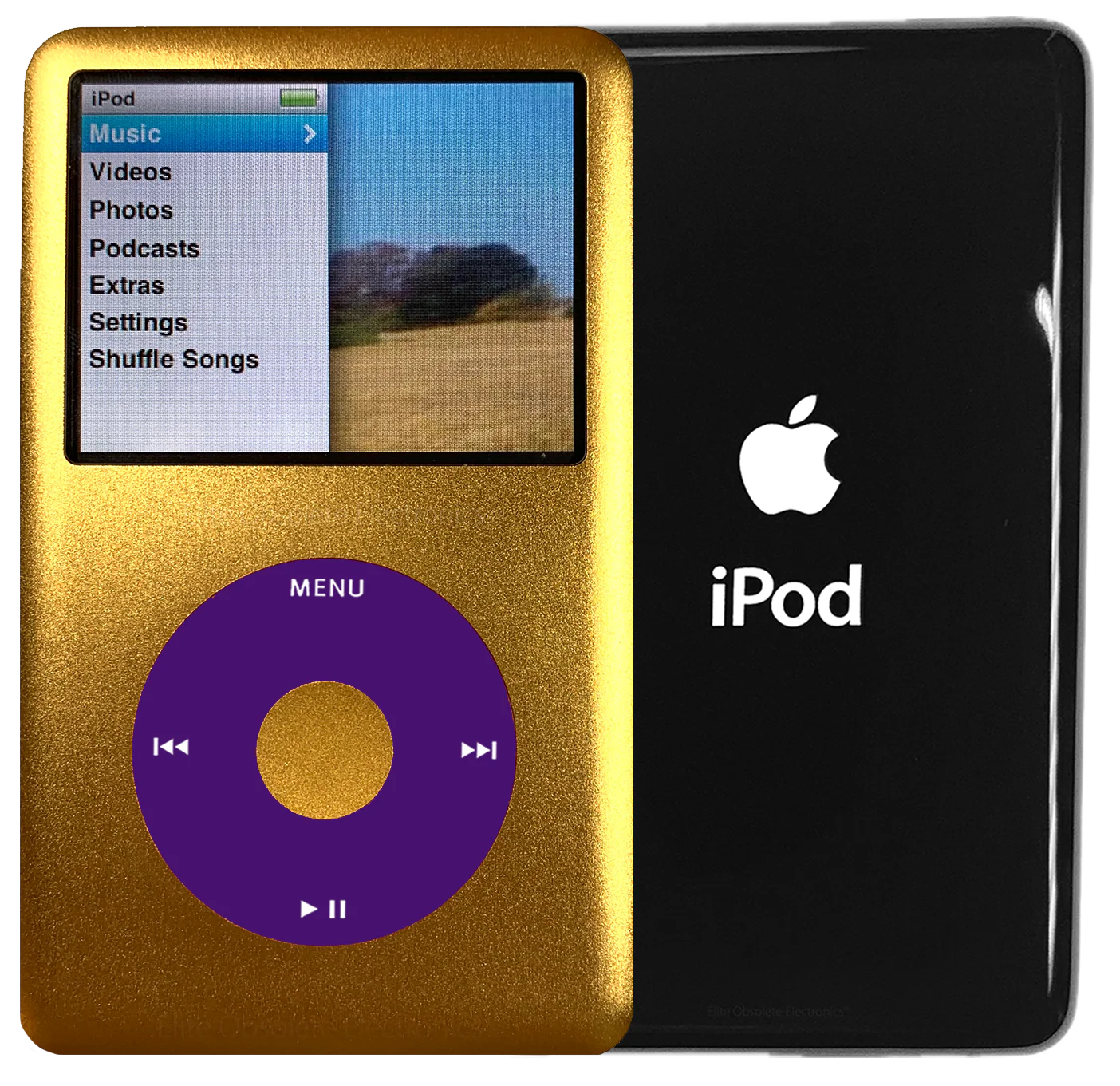 New Apple iPod Classic 6th & 7th Generation Gold Metal / Purple / Gold Metal (Black)