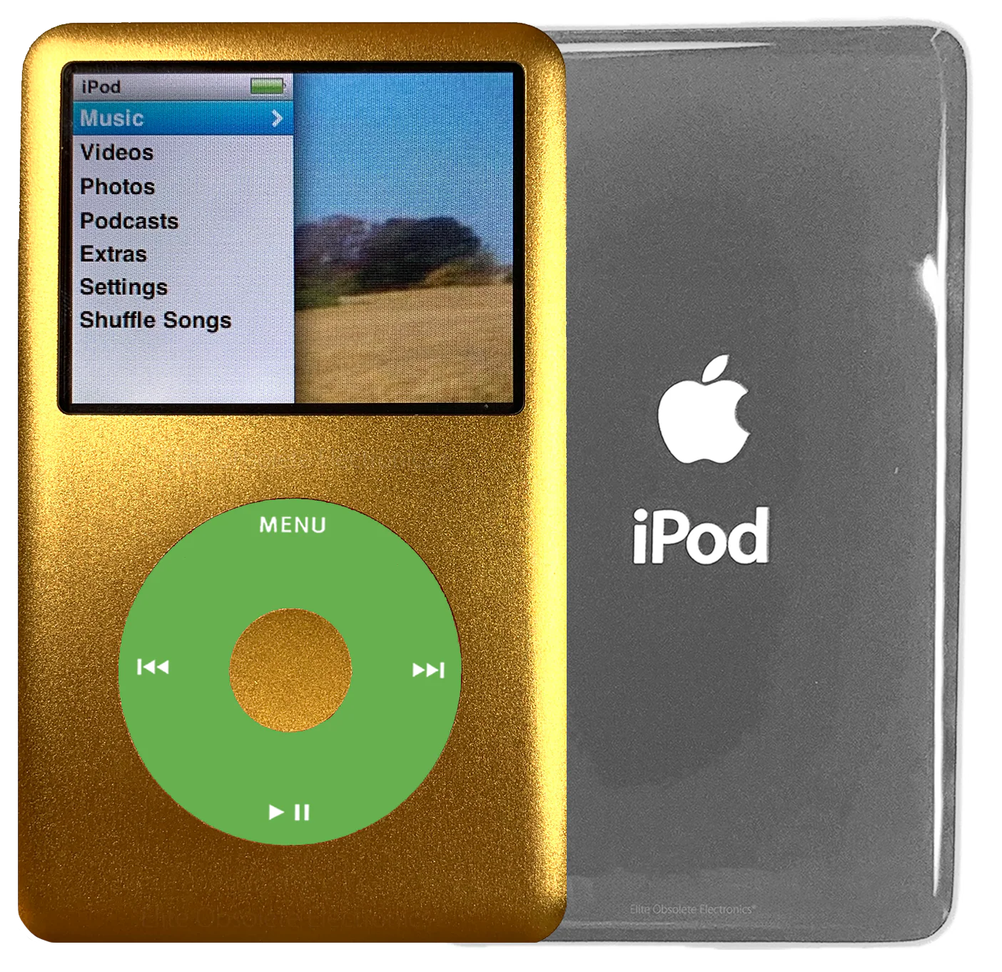 New Apple iPod Classic 6th & 7th Generation Gold Metal / Light Green / Gold Metal (Silver)