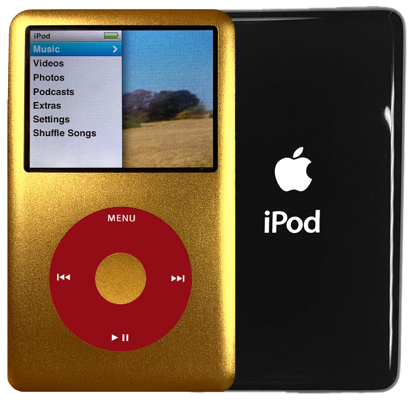 New Apple iPod Classic 6th & 7th Generation Gold Metal / Red / Gold Metal (Black)