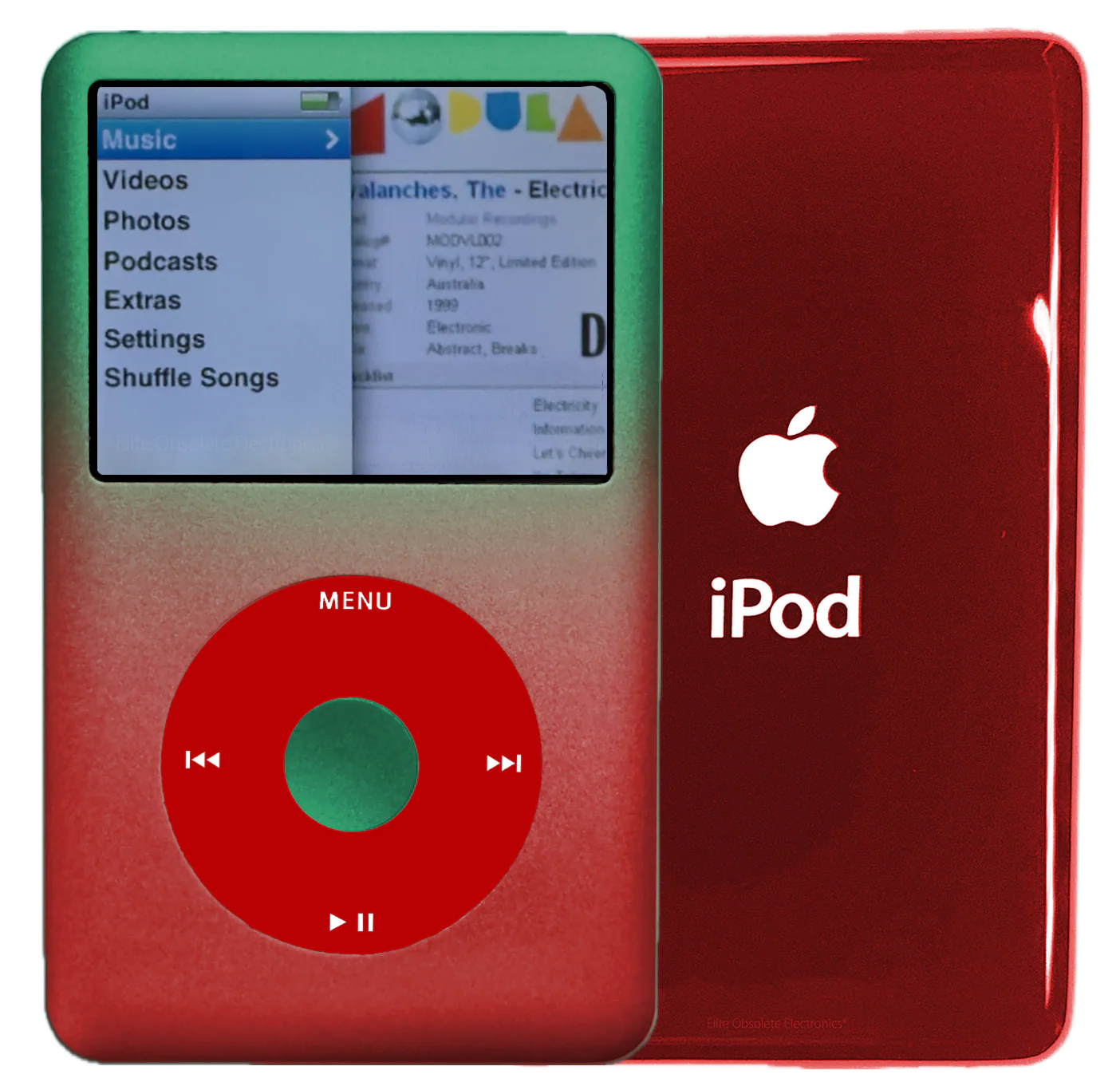 New Apple iPod Classic 6th & 7th Generation Gradient Green Red / Red / Green (Sangria Red)