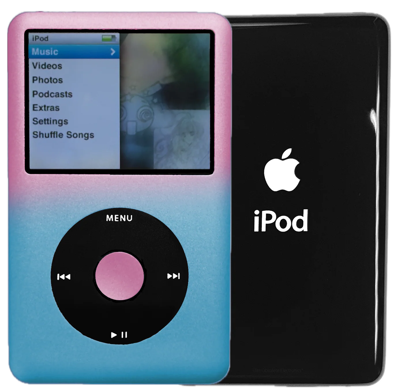 New Apple iPod Classic 6th & 7th Generation Gradient Pink/Blue / Black / Pink (Black)