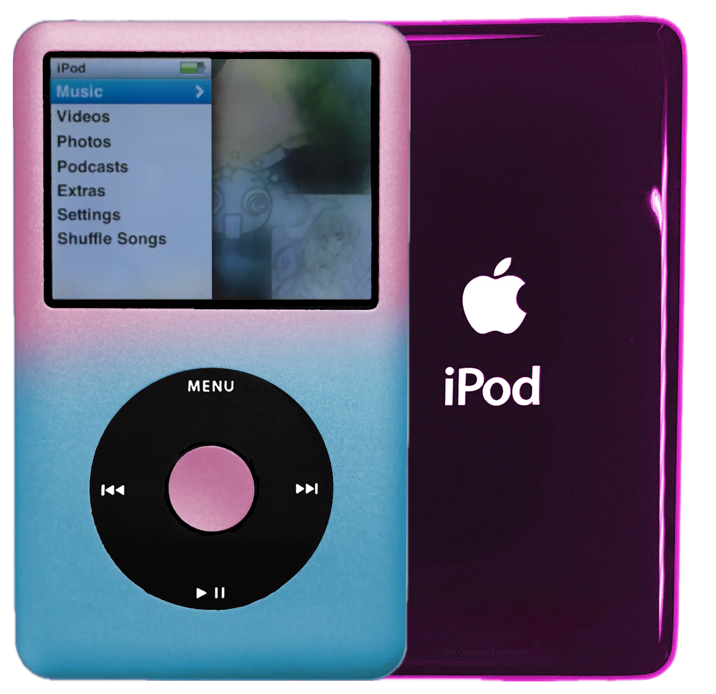 New Apple iPod Classic 6th & 7th Generation Gradient Pink Blue / Black / Pink (Wine)