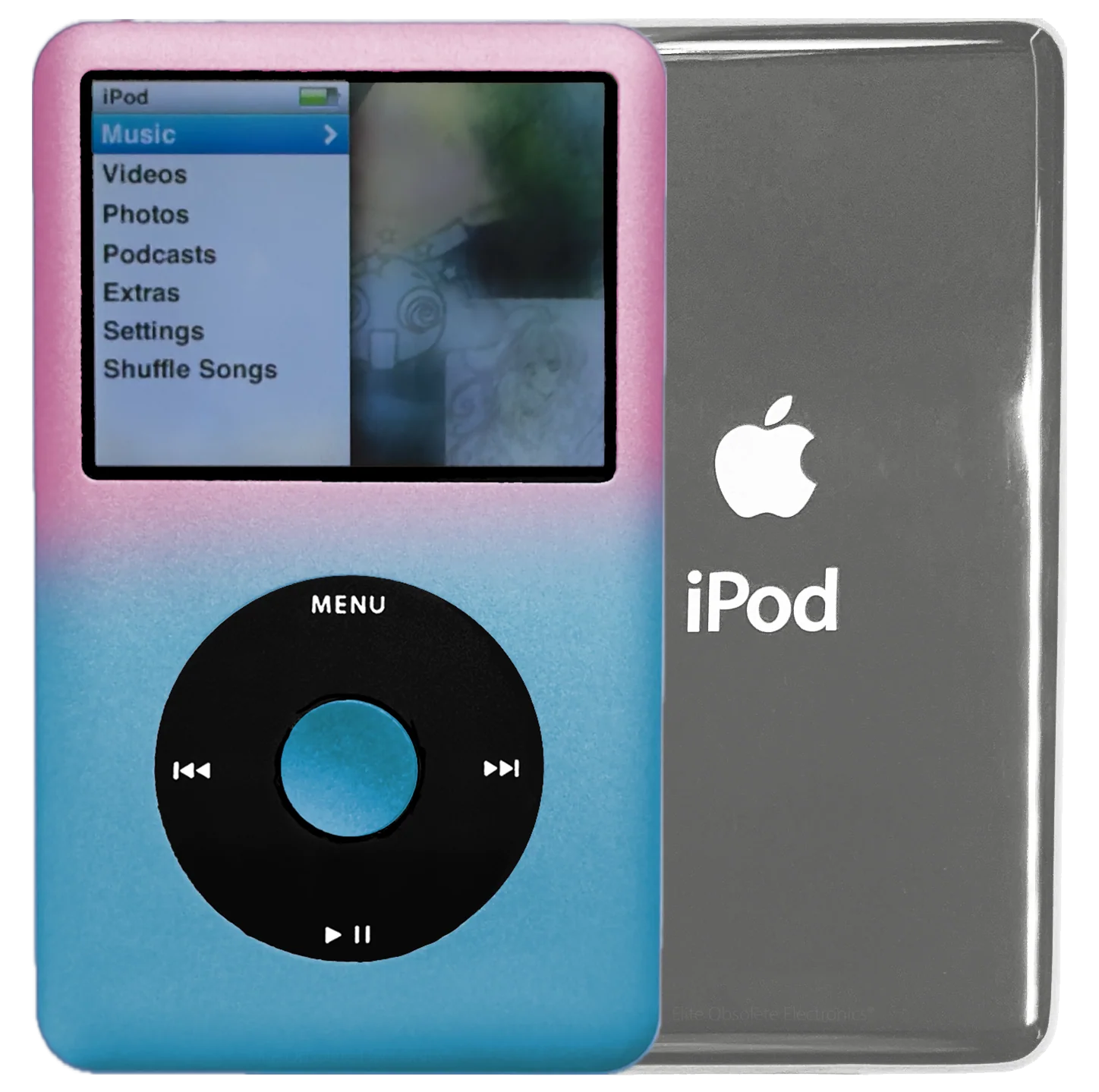 New Apple iPod Classic 6th & 7th Generation Gradient Pink & Blue / Black / Sky Blue (Silver)
