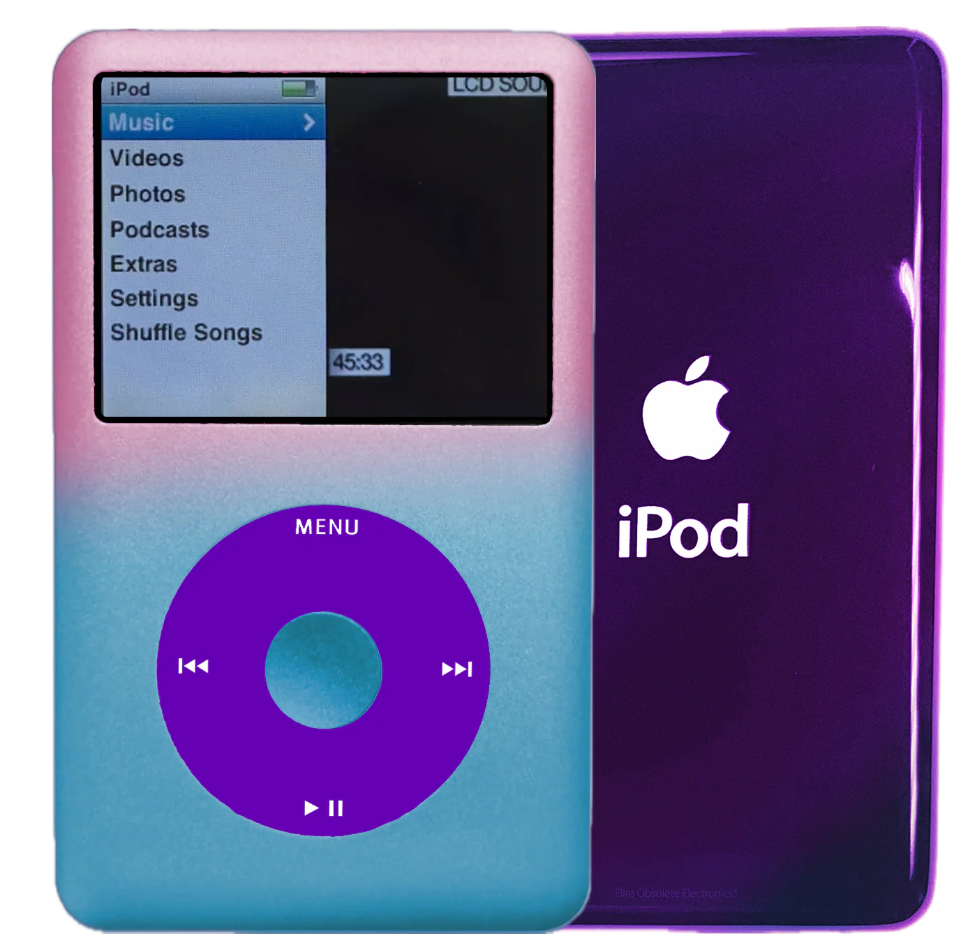New Apple iPod Classic 6th & 7th Generation Gradient Pink & Blue / Purple / Sky Blue (Midnight Purple)