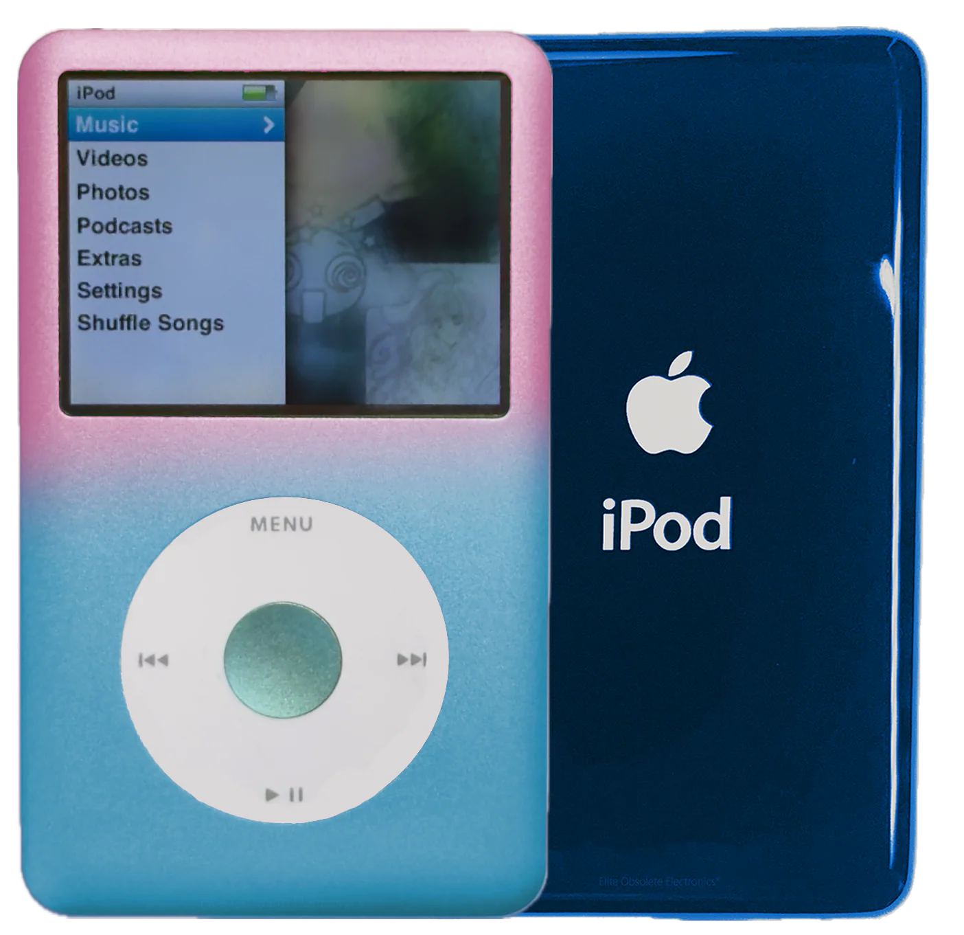 New Apple iPod Classic 6th & 7th Generation Gradient Pink Blue / White / Mint (Aqua)