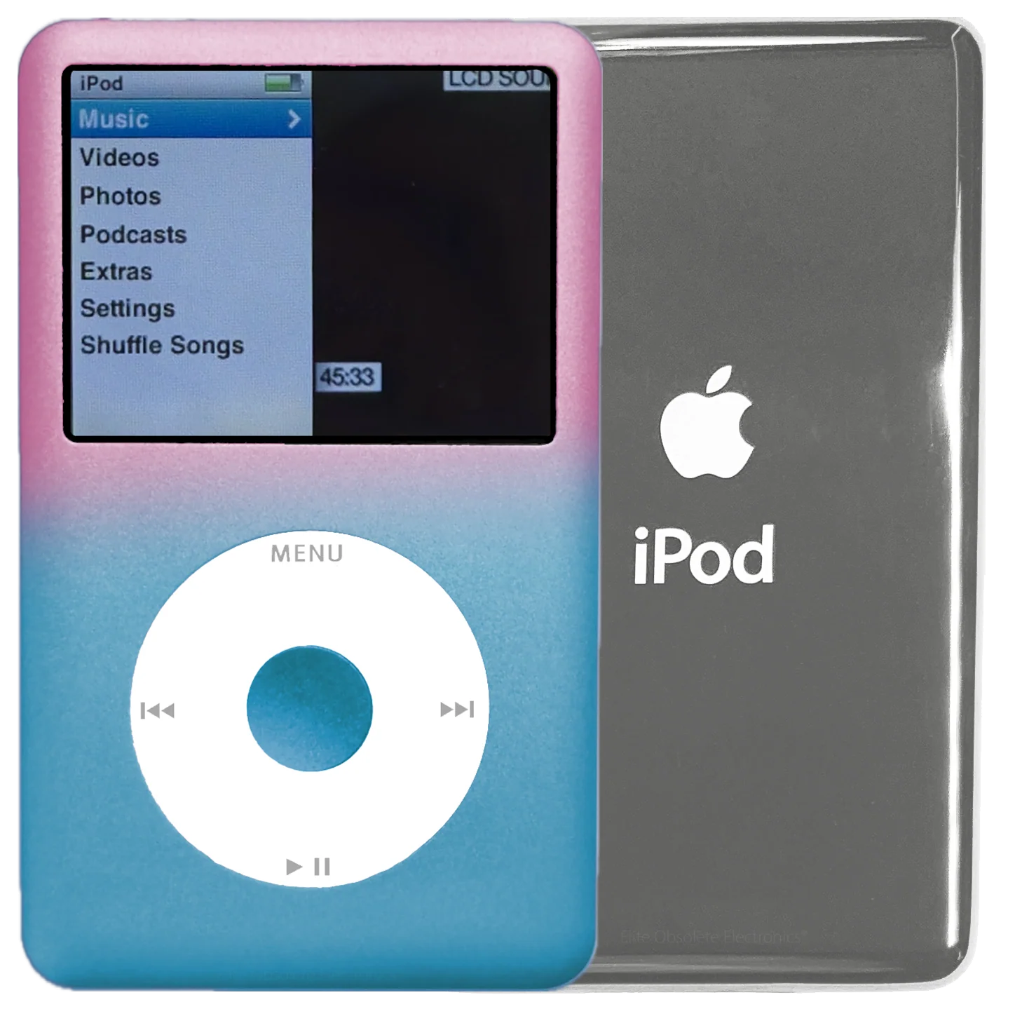 New Apple iPod Classic 6th & 7th Generation Gradient Pink & Blue / White / Sky Blue (Silver)