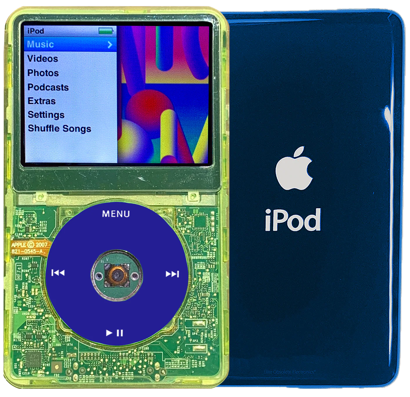 New Apple iPod Classic 6th & 7th Generation Green Crystal Plastic / Blue / Green Crystal (Aqua)