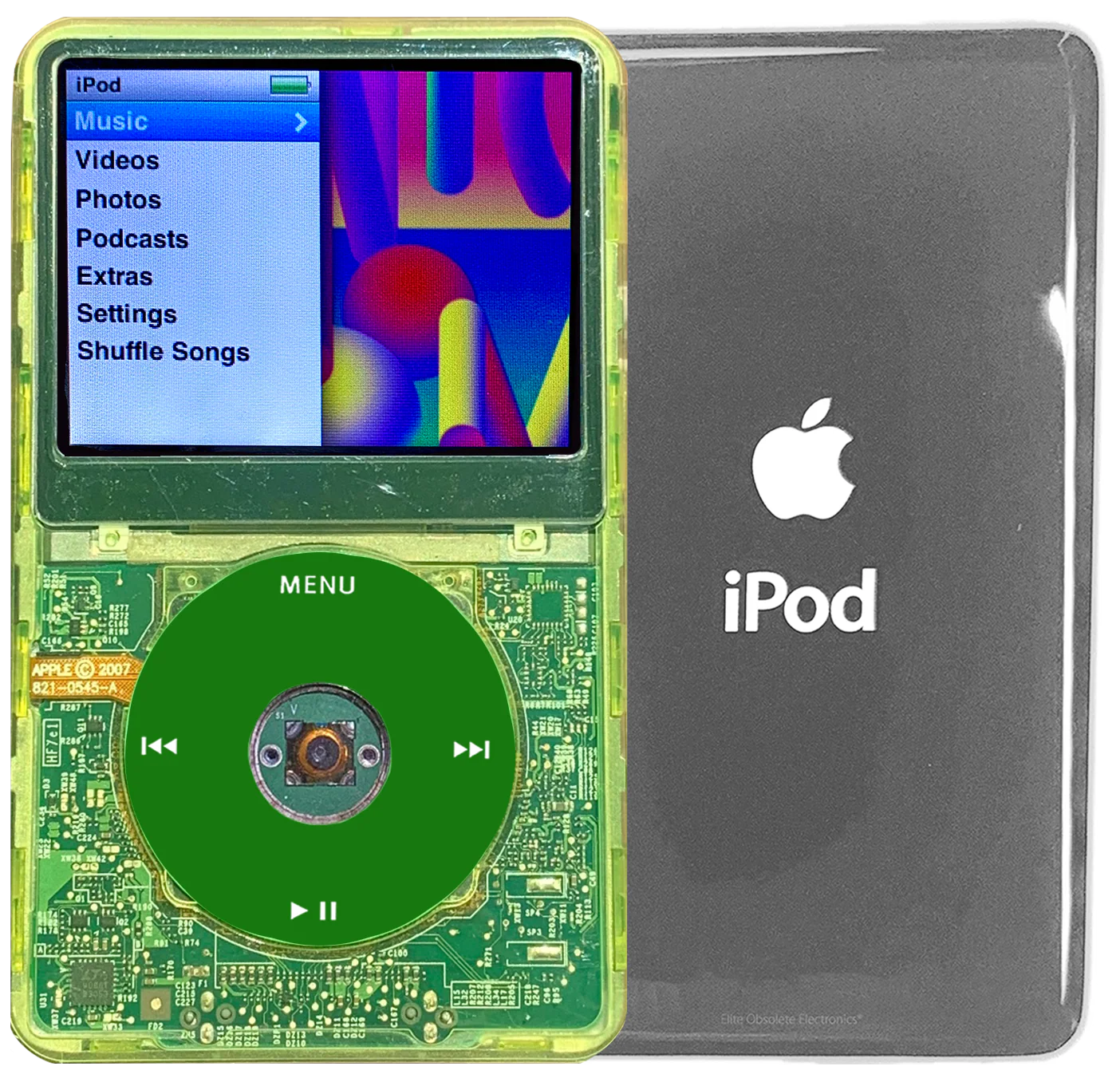 New Apple iPod Classic 6th & 7th Generation Green Crystal Plastic / Green / Green Crystal (Silver)