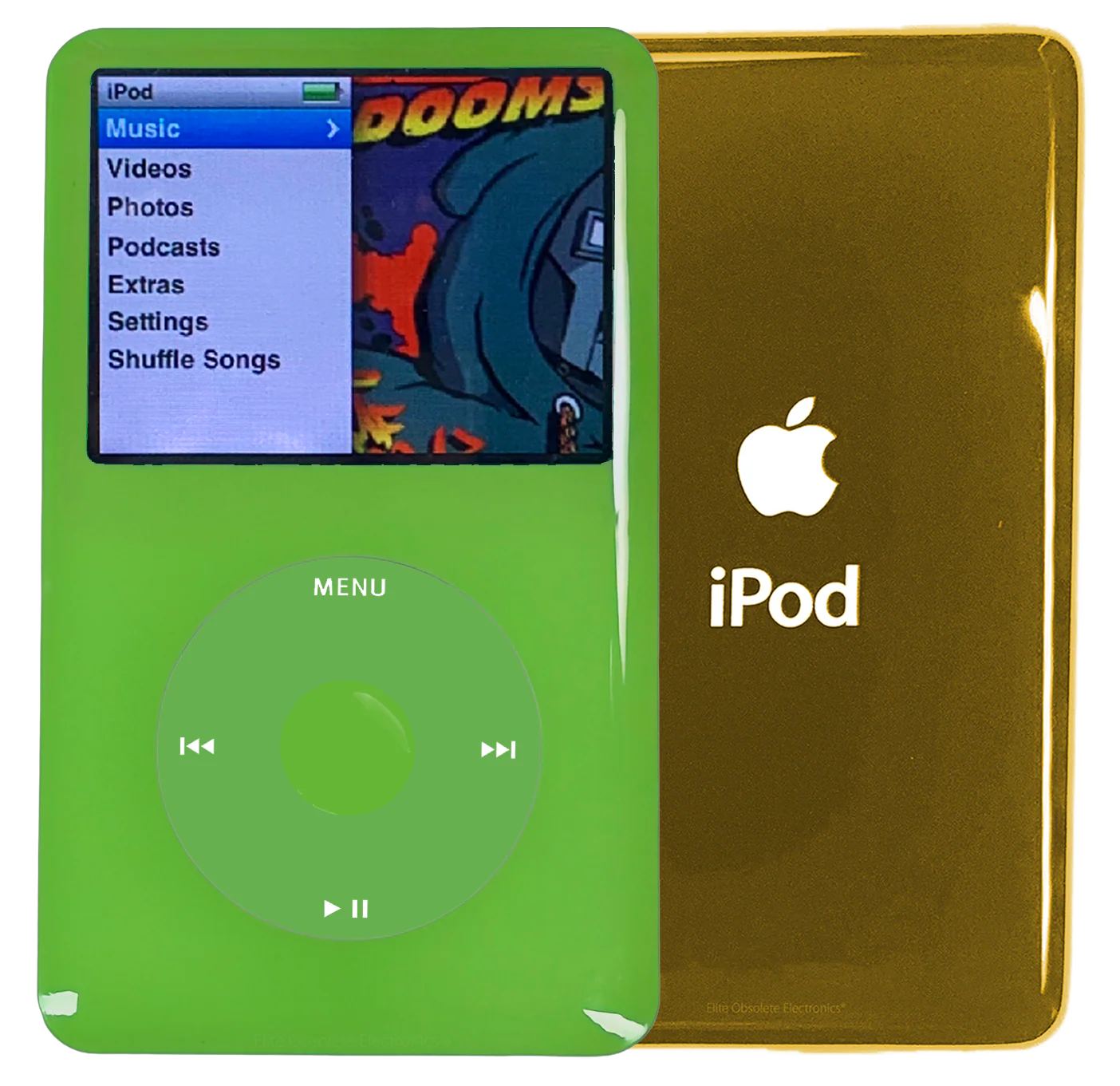 New Apple iPod Classic 6th & 7th Generation Green Plastic / Light Green / Green Plastic (Gold)