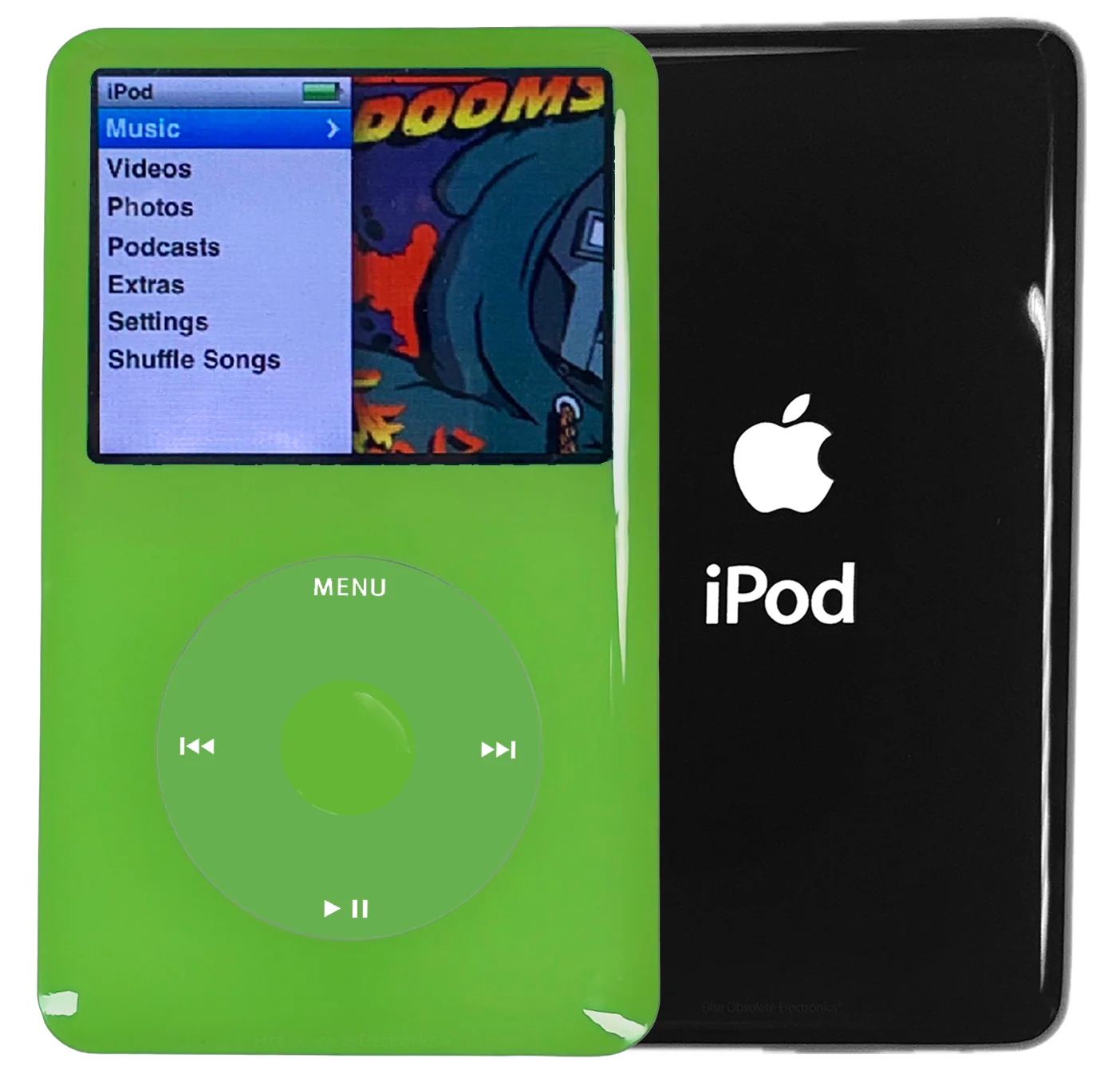New Apple iPod Classic 6th & 7th Generation Green Plastic / Light Green / Green Plastic (Black)