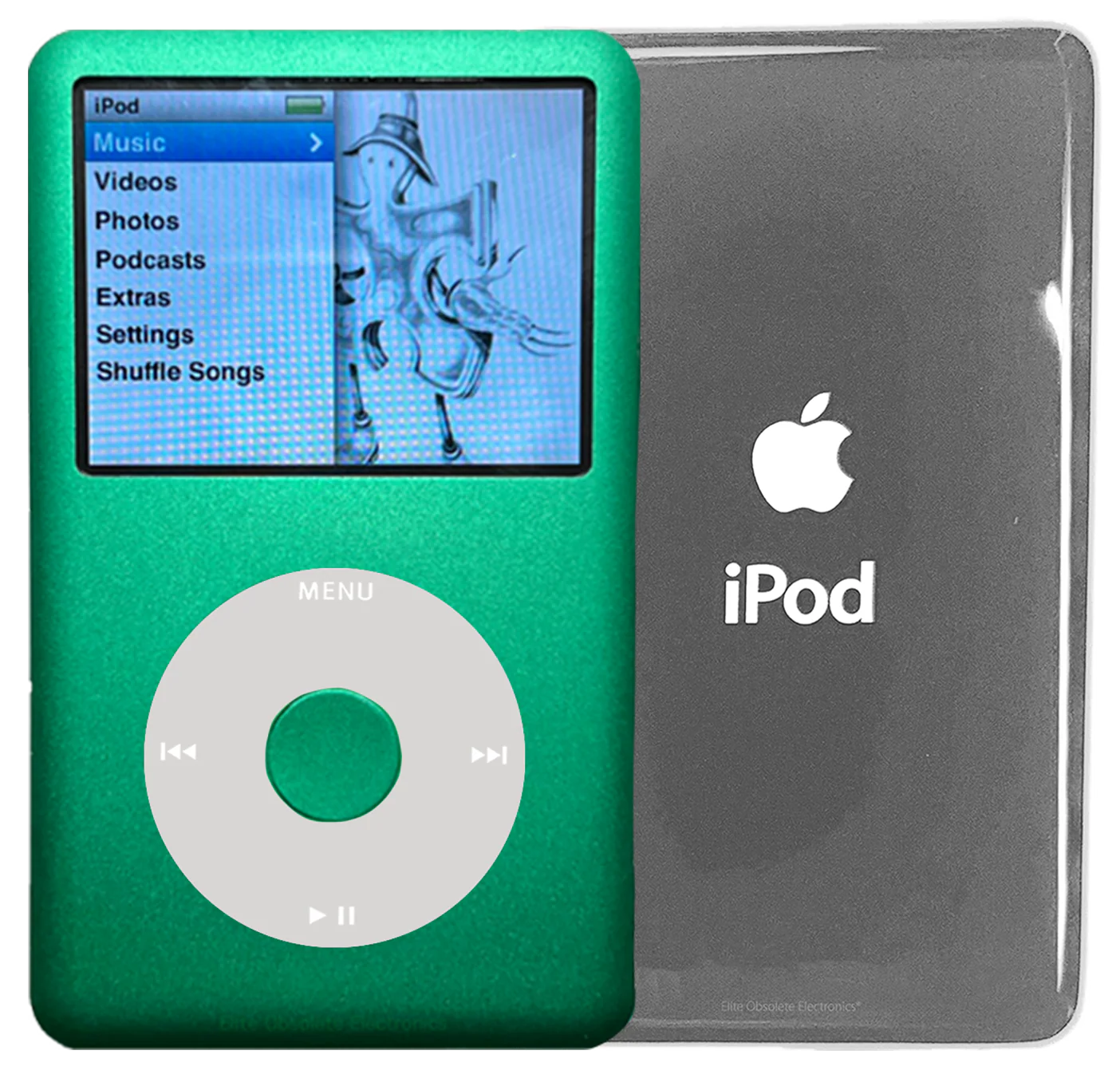 New Apple iPod Classic 6th & 7th Generation Green Metal / Grey / Green Metal (Silver)
