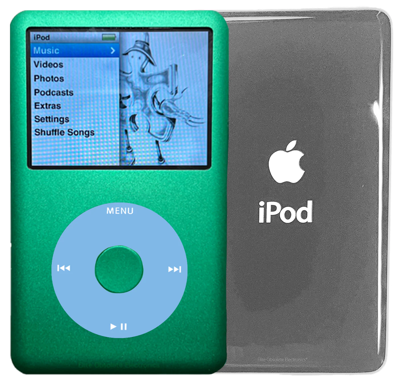 New Apple iPod Classic 6th & 7th Generation Green Metal / Light Blue / Green Metal (Silver)