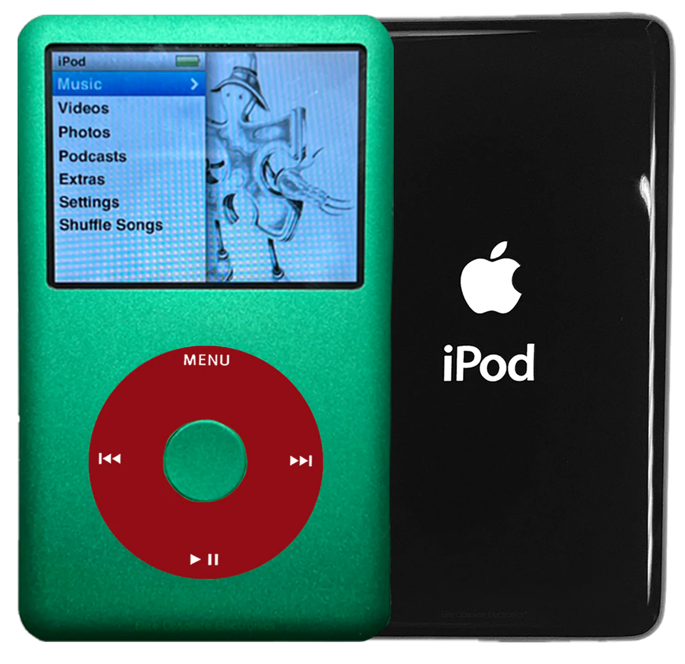 New Apple iPod Classic 6th & 7th Generation Green Metal / Red / Green Metal (Black)