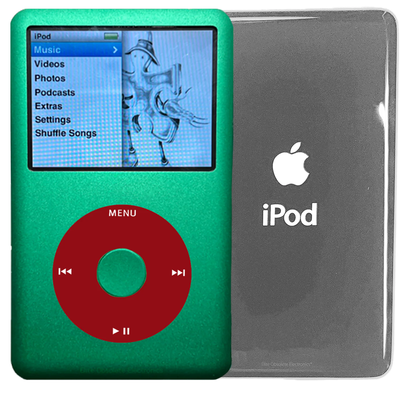 New Apple iPod Classic 6th & 7th Generation Green Metal / Red / Green Metal (Silver)