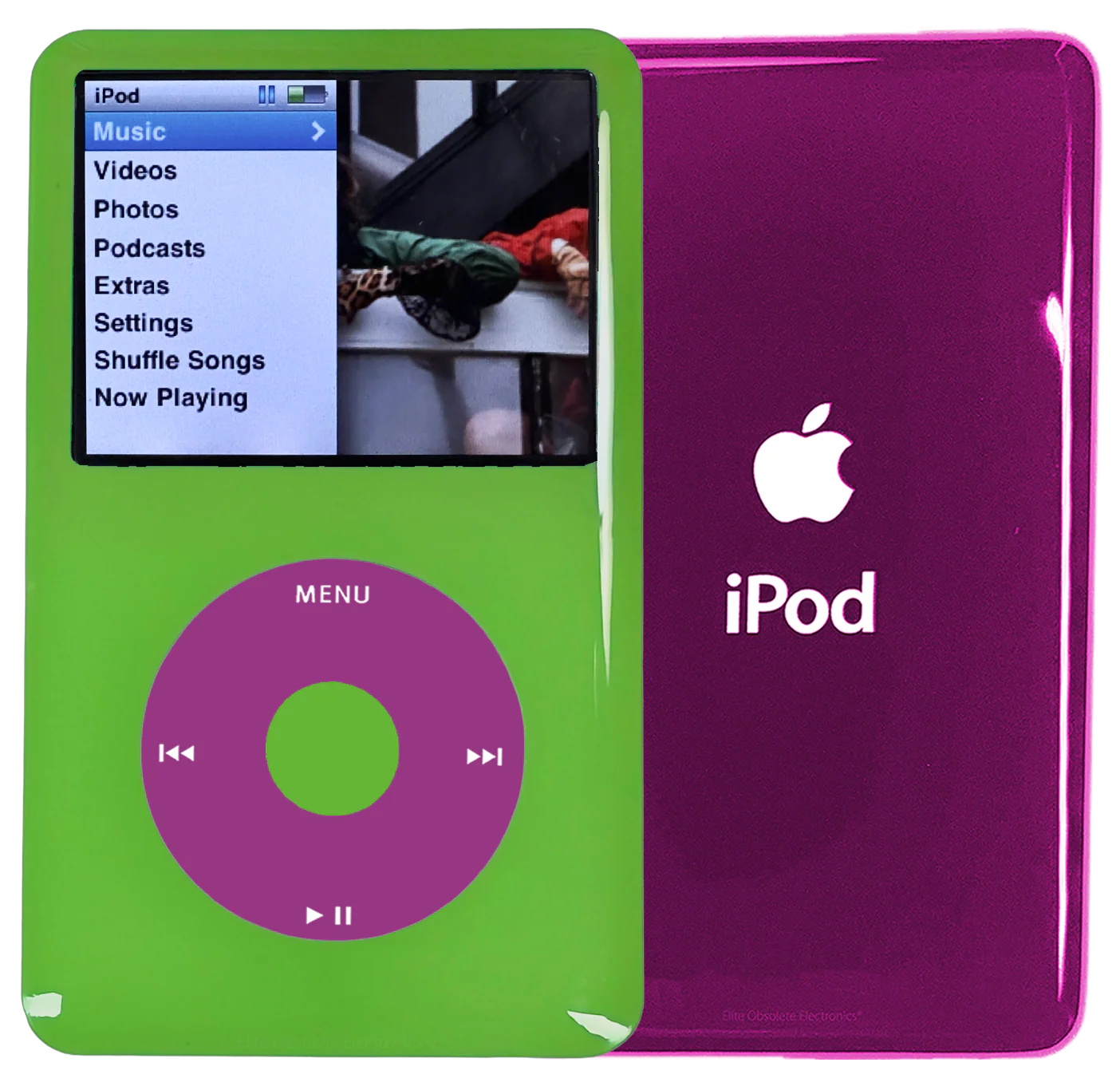 New Apple iPod Classic 6th & 7th Generation Green Plastic / Pink / Green Plastic (Hyper Pink)
